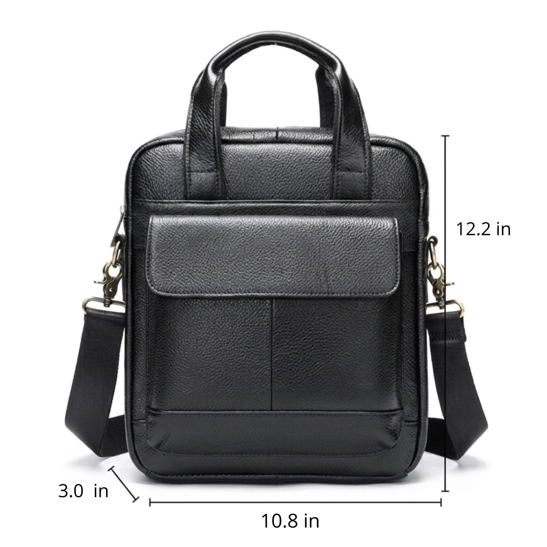 Men's Leather Shoulder Bag | Multiple Compartments | Genuine Leather
