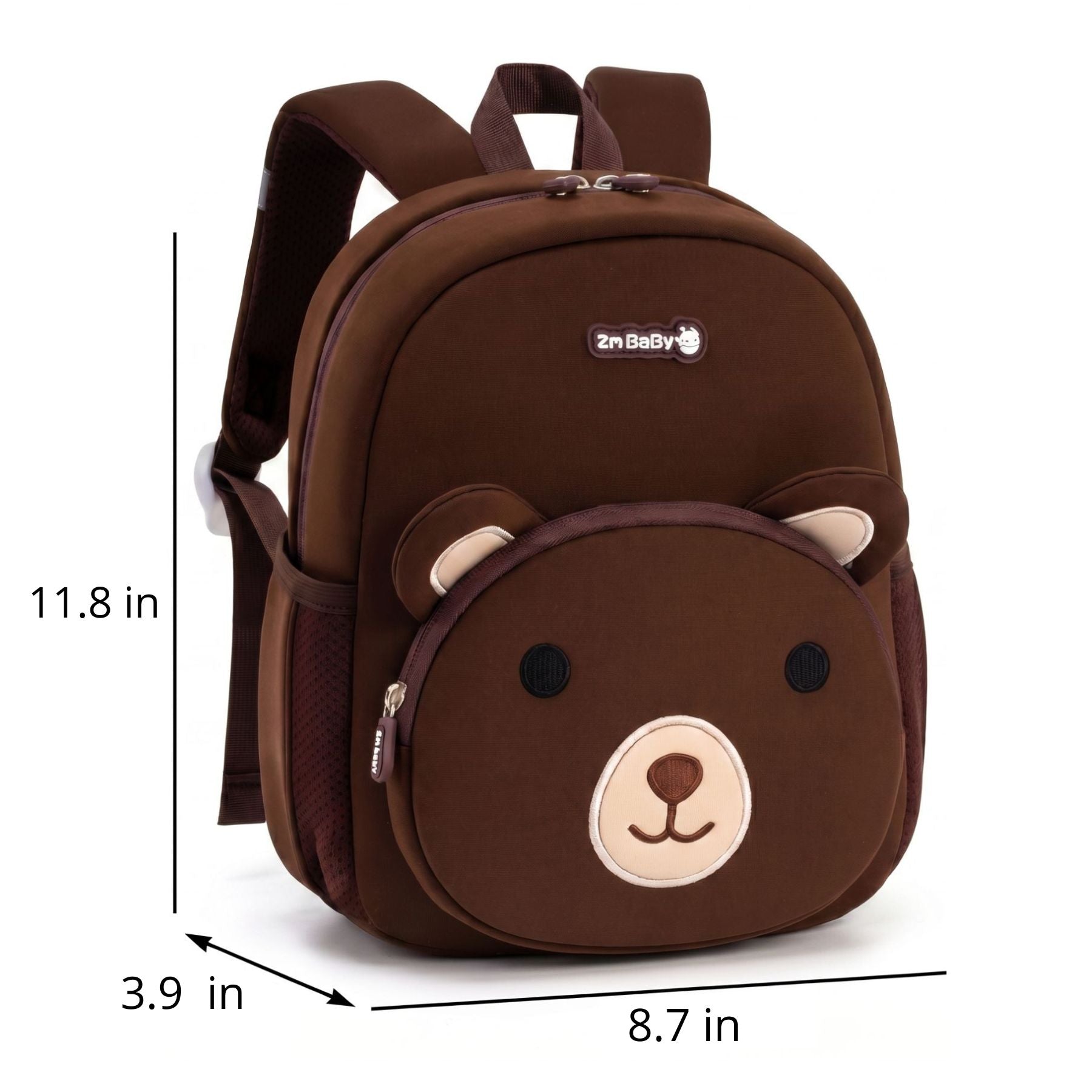 Brown Teddy Bear Nursery Backpack | Breathable Shoulder Straps | Lightweight Neoprene