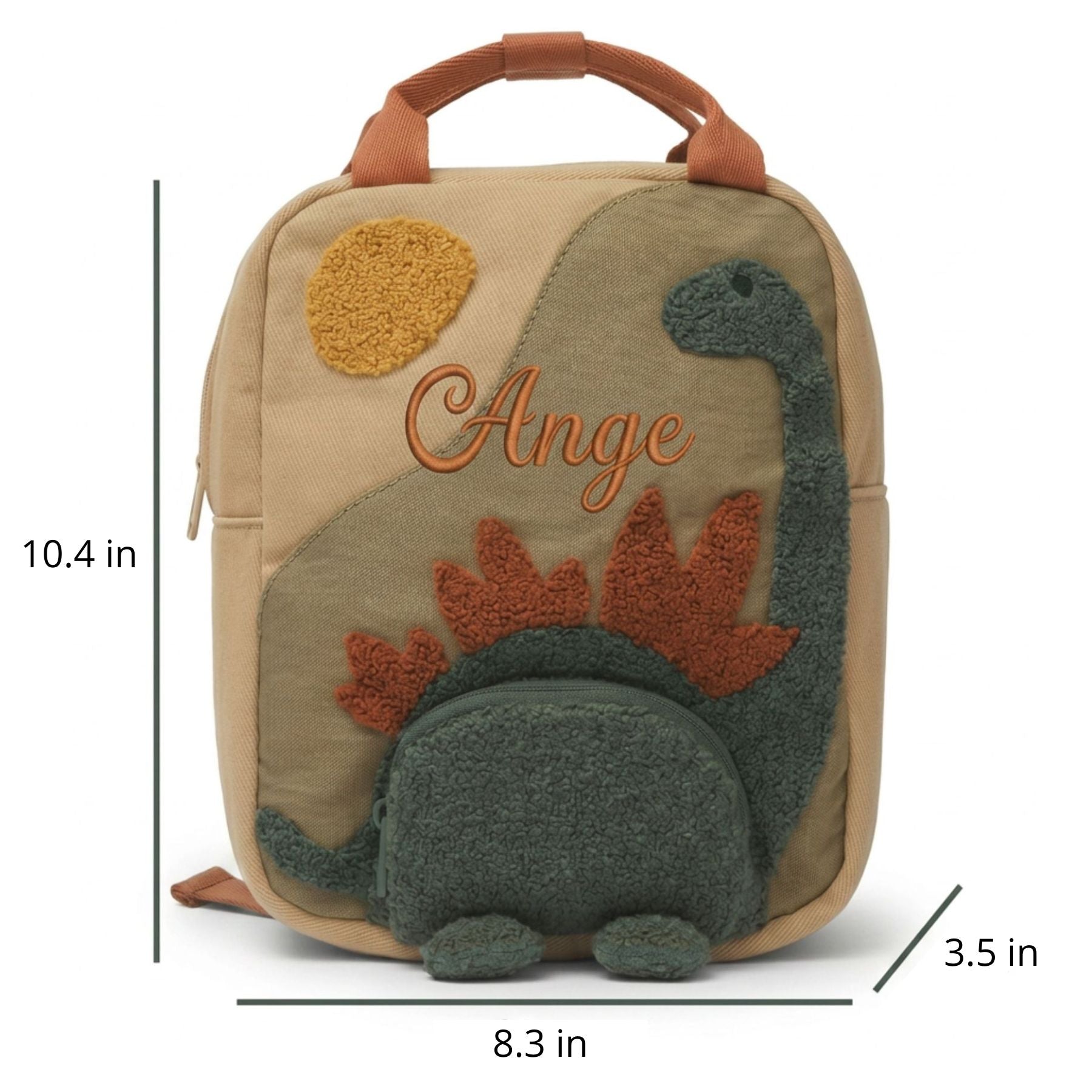 Personalised Dinosaur Backpack with Embroidered Name | Children's Nursery Backpack
