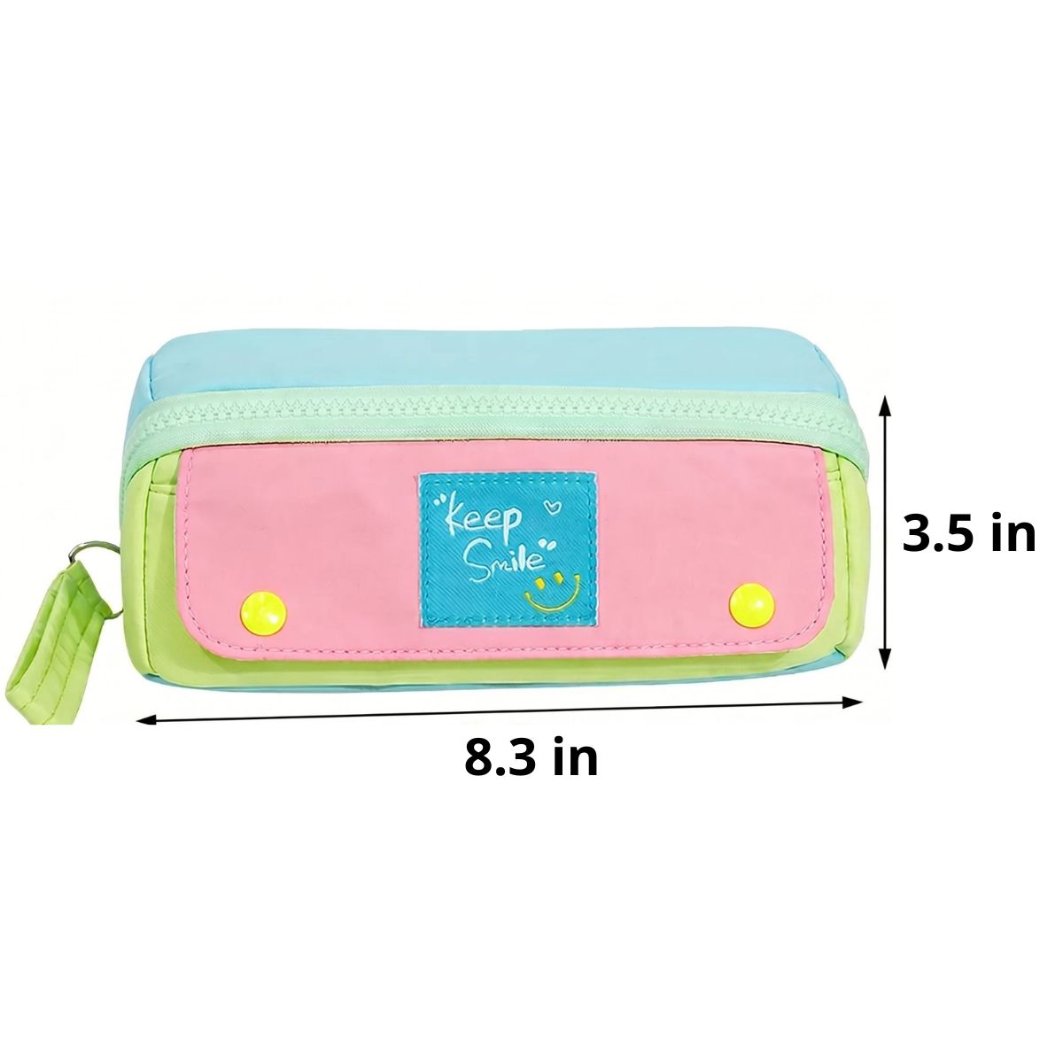 Colour Block School Pencil Case | Large Capacity | Wide Opening | Multi-Compartment Storage