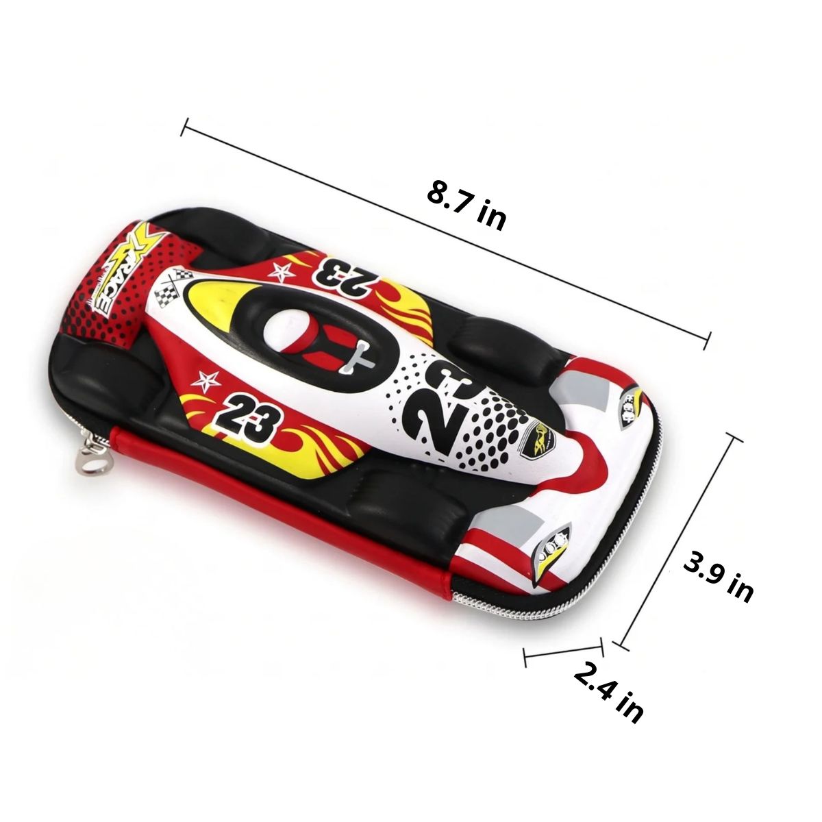 3D Formula Racing Car Pencil Case | Rigid EVA Shell | Large Capacity | For Boys
