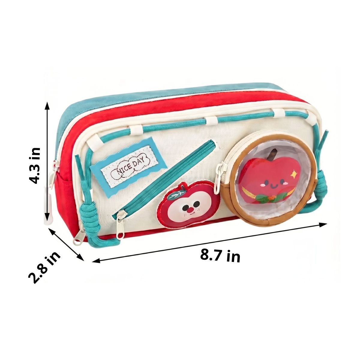 Kawaii Ita Bag Pencil Case | Customisable Clear Window | Multi-Compartment | Plush Included