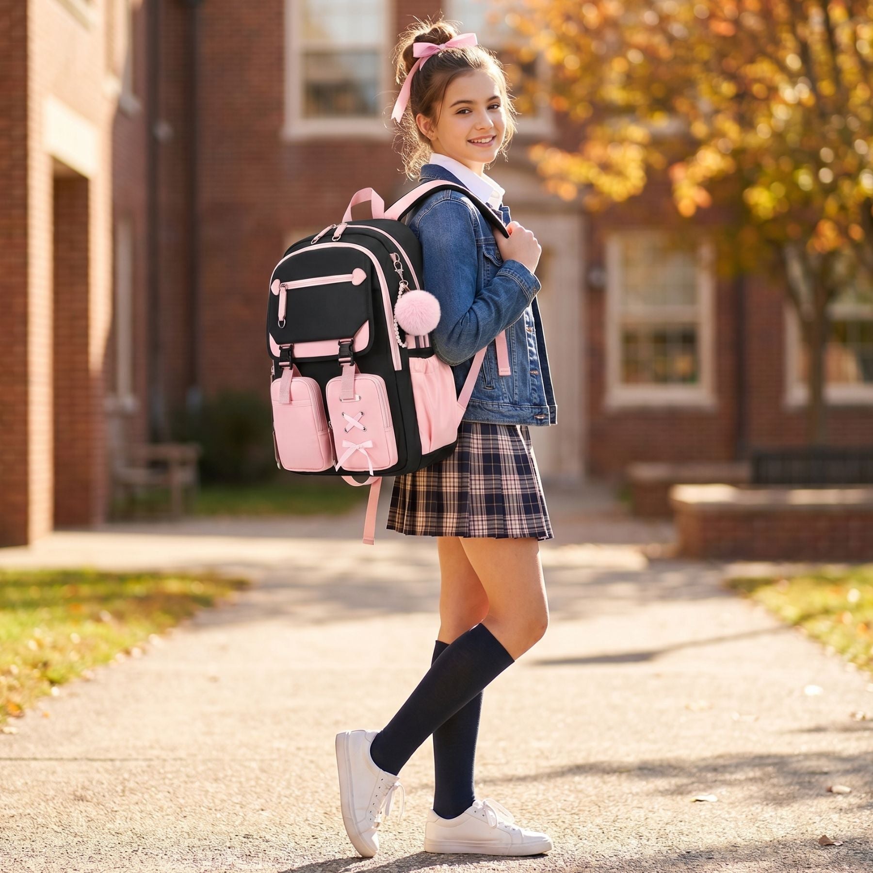 Sac scolaire décontracté kawaii | Grande capacité | Oxford résistant