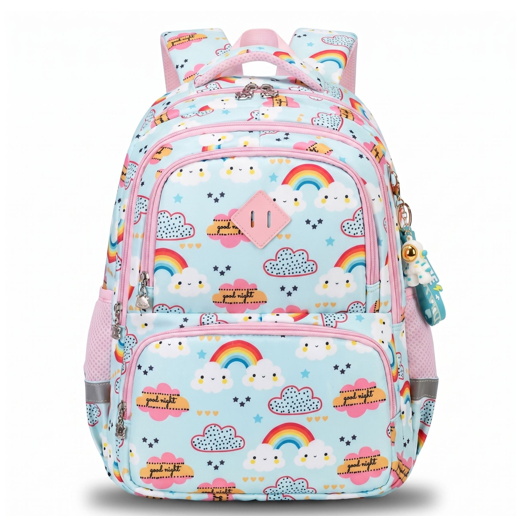Sac à dos Arc-en-ciel Bleu Clair | Grande capacité | Oxford résistant | Style pastel