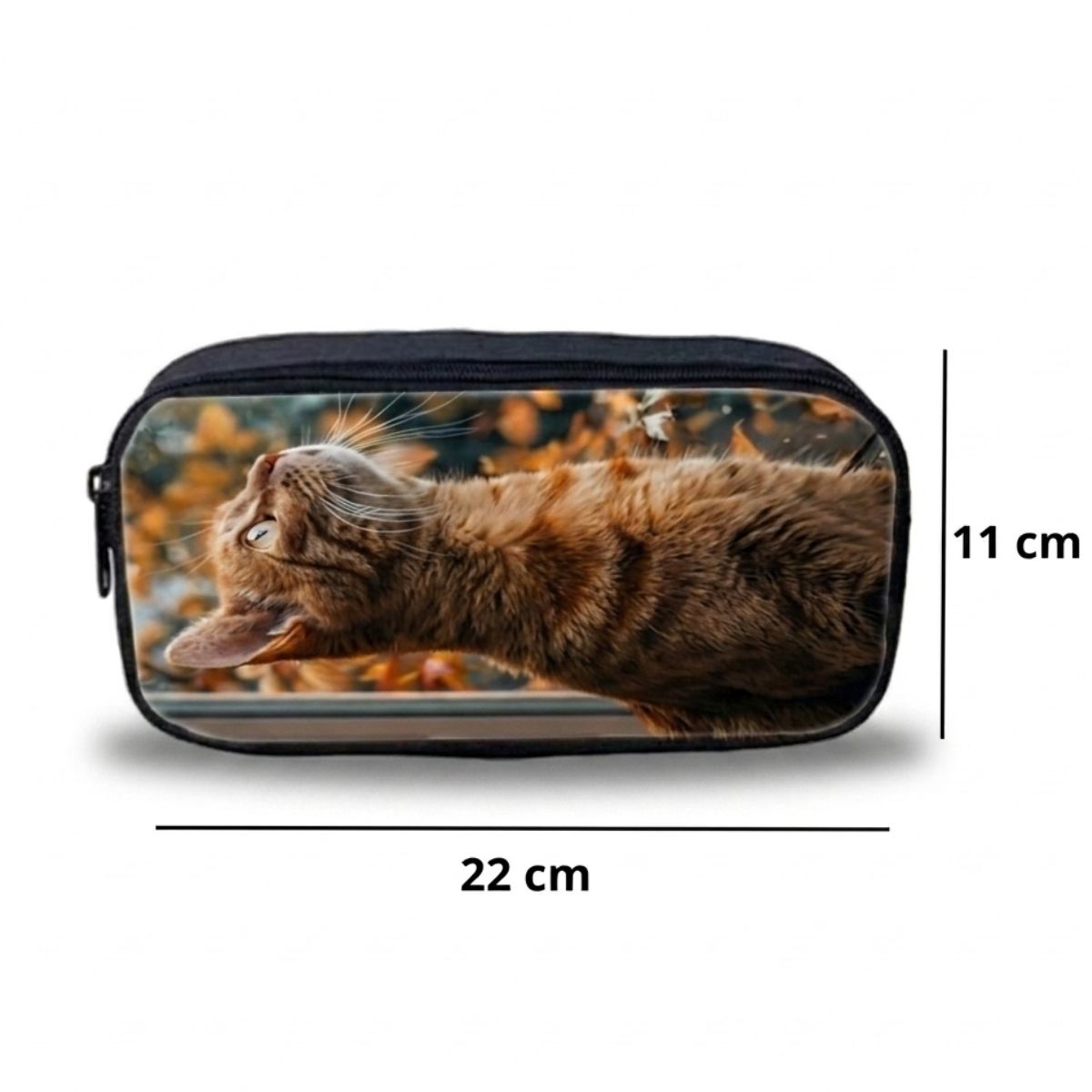 Sac à dos Chat | Ensemble 3 pièces (Sac + bandoulière + trousse) | Polyester résistant