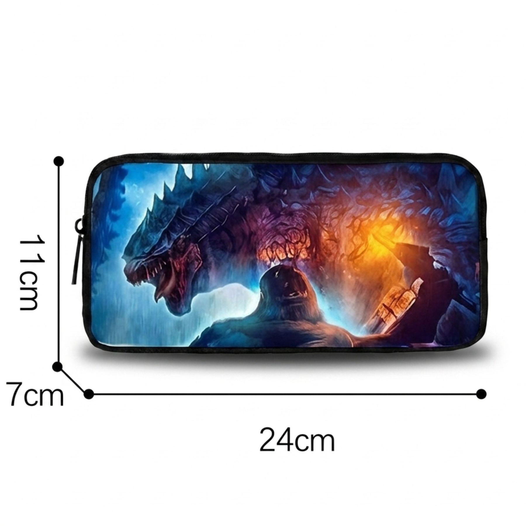 Sac à dos Godzilla pour enfant | Ensemble 3 pièces (sac + lunch bag + trousse) | Oxford imperméable