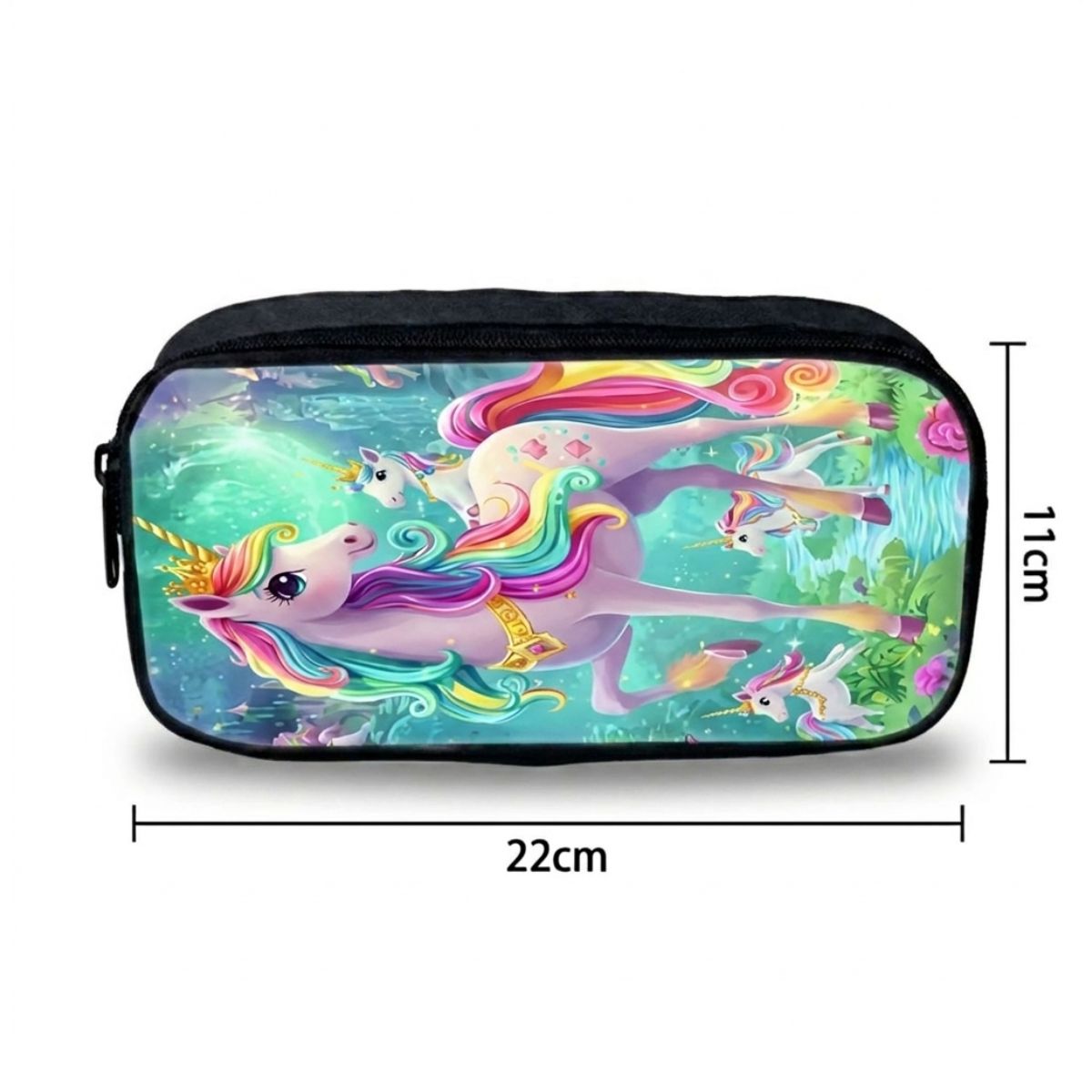 Sac à dos Licorne | Kit 3 pièces (Sac + bandoulière + trousse) | Polyester résistant