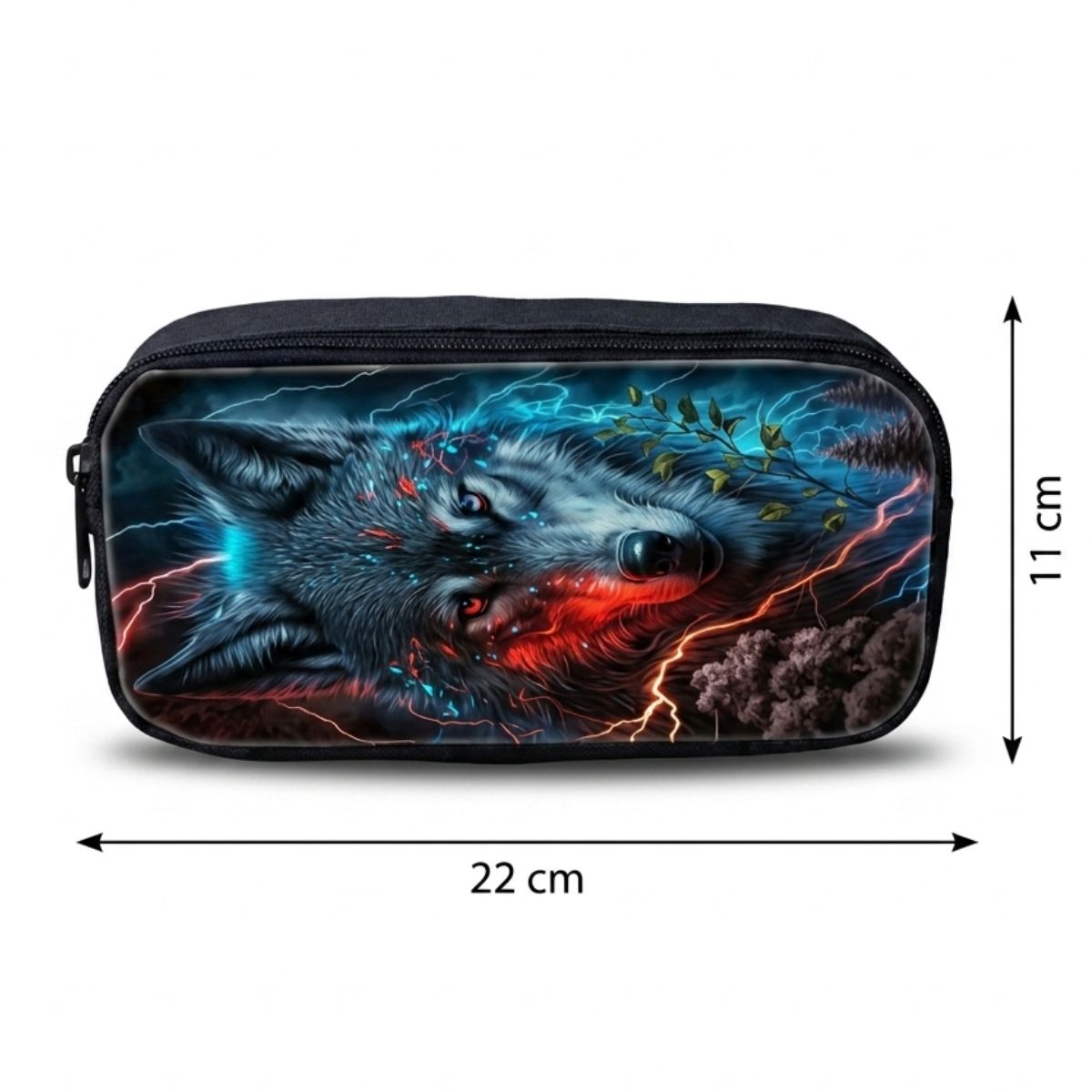 Sac à dos Loup | Ensemble 3 pièces (Sac + bandoulière + trousse) | Polyester résistant