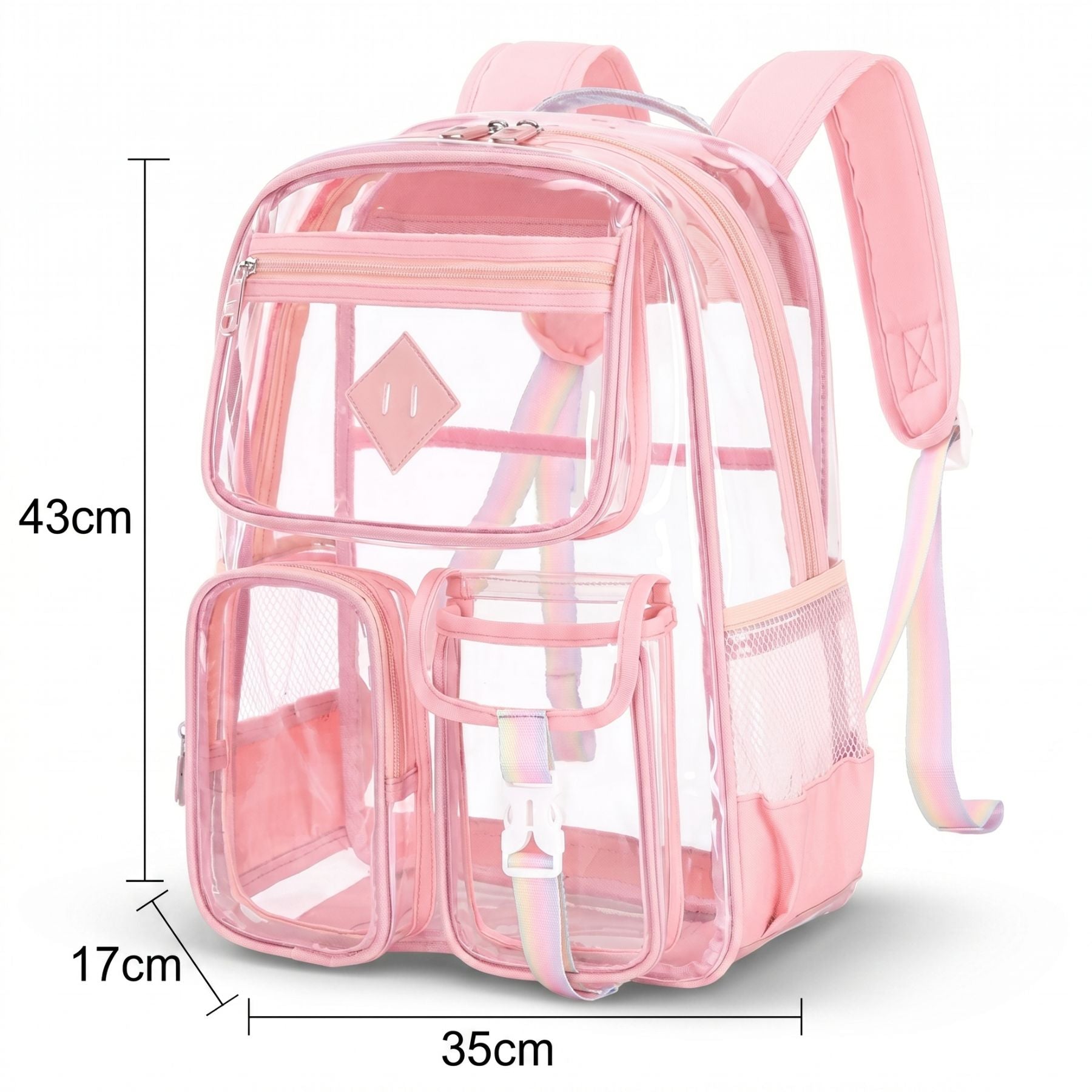 Sac à dos Transparent Kawaii | Grande capacité | PVC imperméable