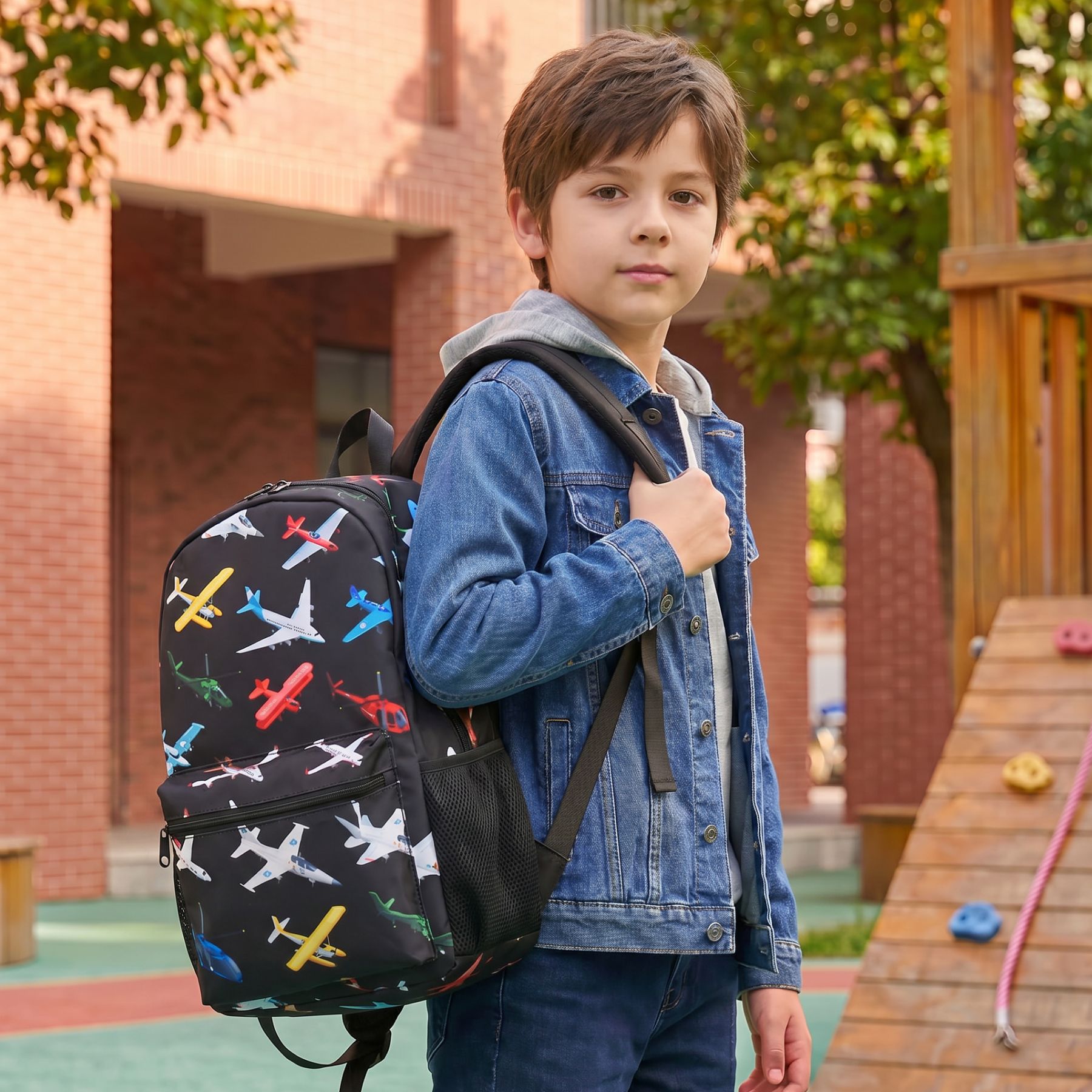 Sac à dos avion pour enfant | Grande capacité | Polyester résistant | Style moderne
