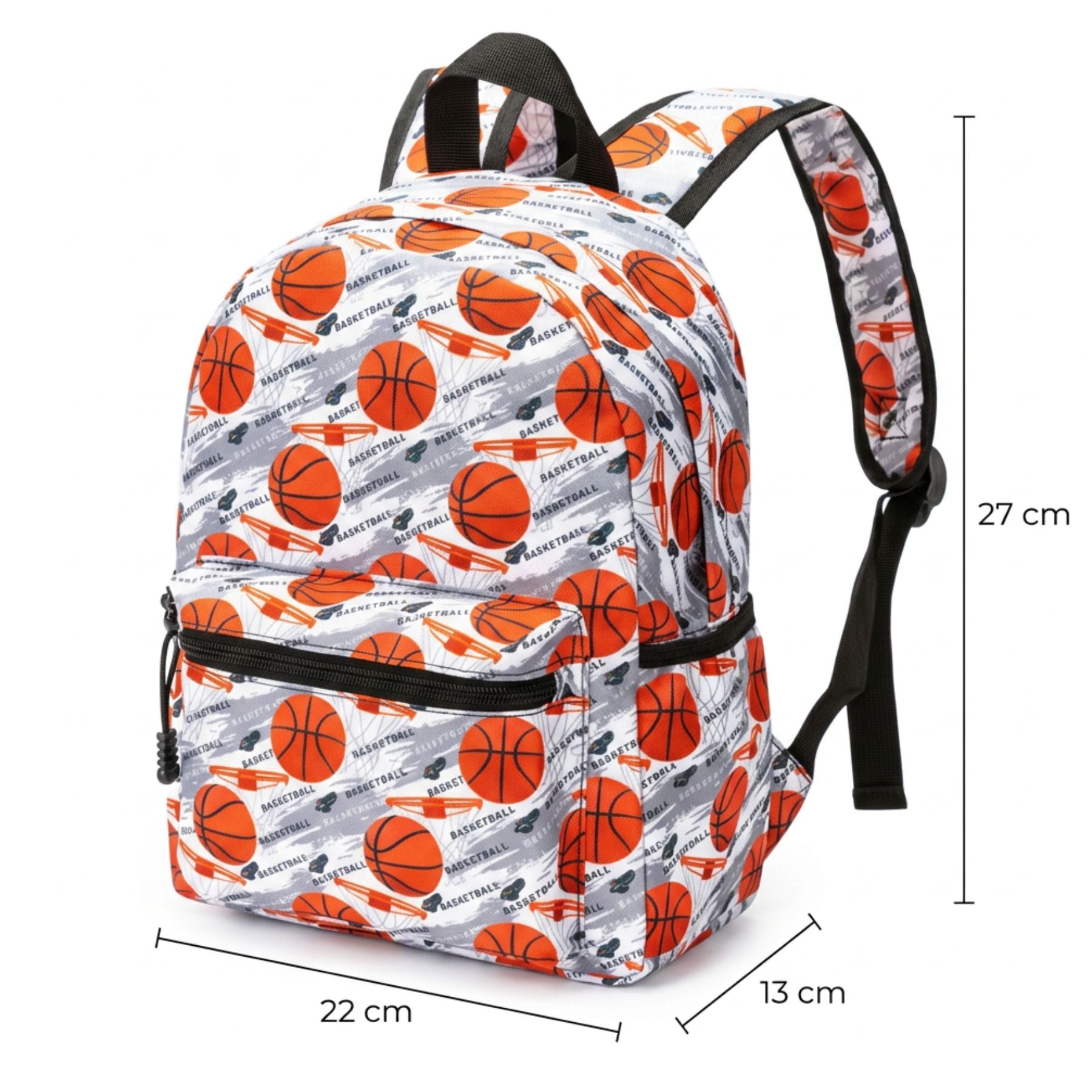 Sac à dos basketball blanc | Tissu Oxford résistant | Léger et pratique | Port confortable