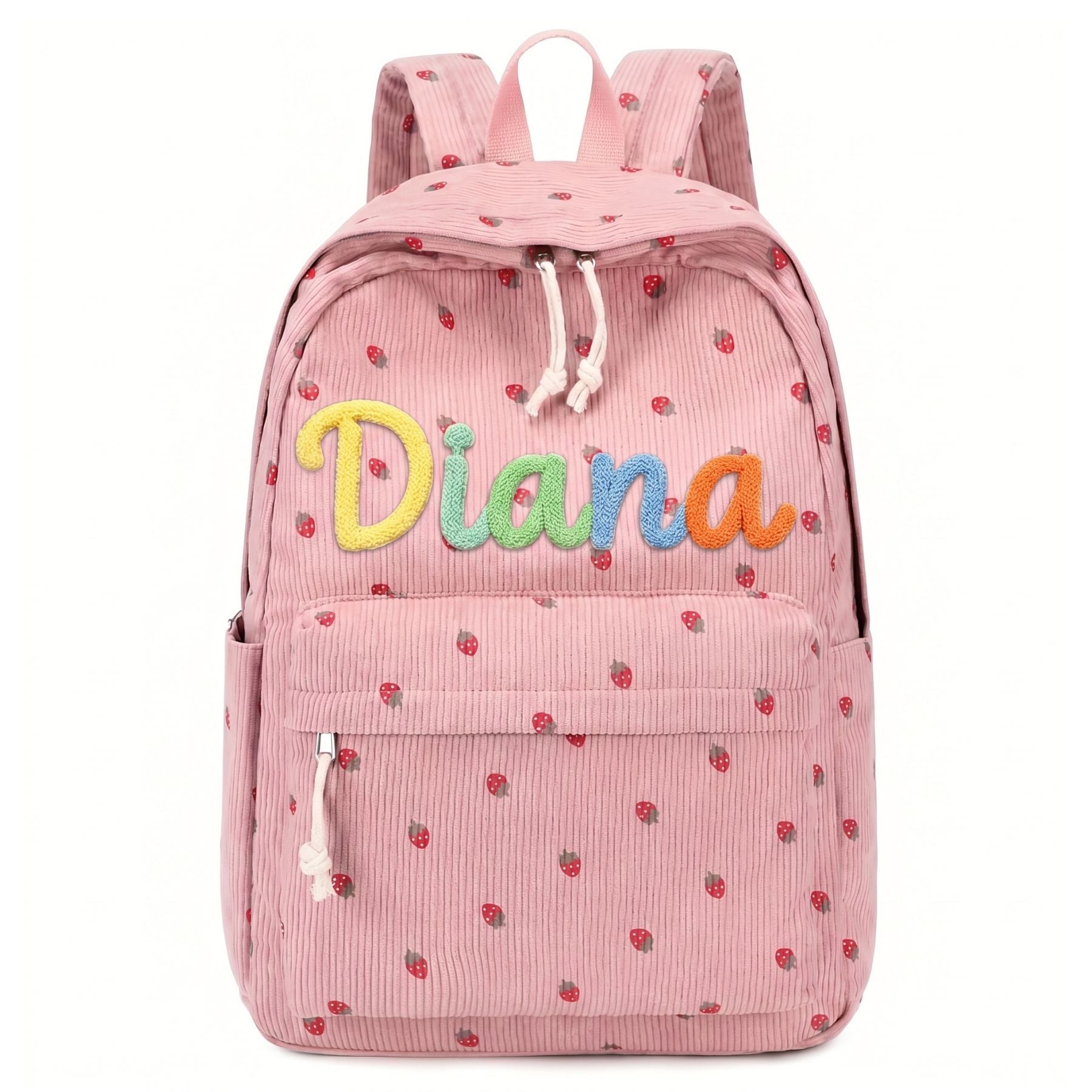 Sac à dos enfant personnalisé mignon | Prénom en corde sur motifs | Nylon résistant