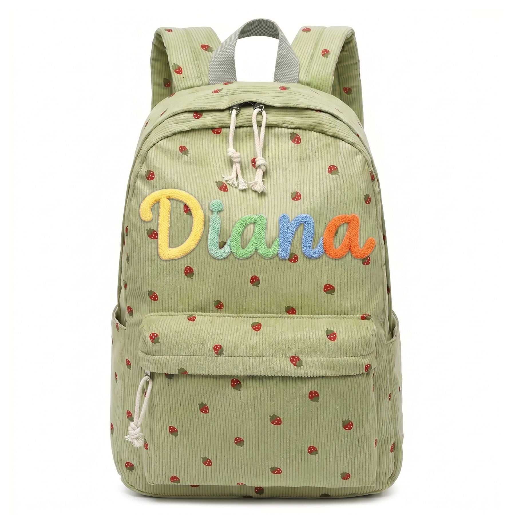 Sac à dos enfant personnalisé mignon | Prénom en corde sur motifs | Nylon résistant