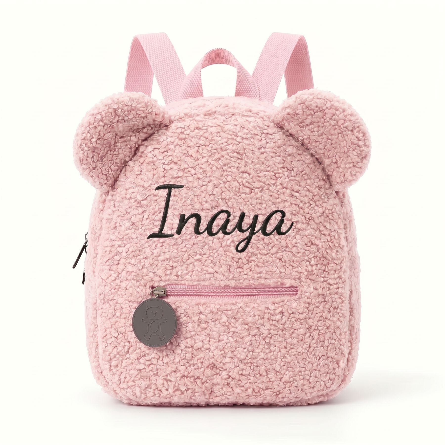 cartable personnalisé enfant prénom personnalisé | Effet peluche douce | Oreilles d'ours 3D | Idéal crèche et maternelle