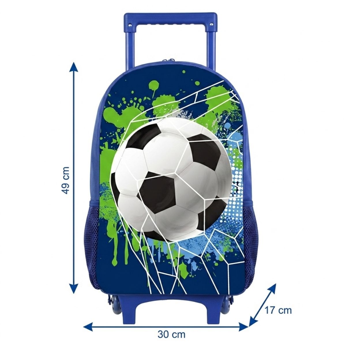Sac à dos football à roulettes | Polyester résistant | Poignée réglable | Grande capacité