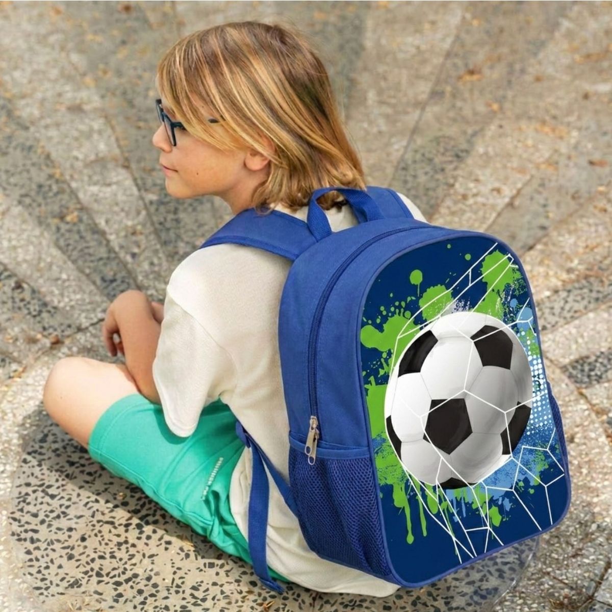 Sac à dos football à roulettes | Polyester résistant | Poignée réglable | Grande capacité