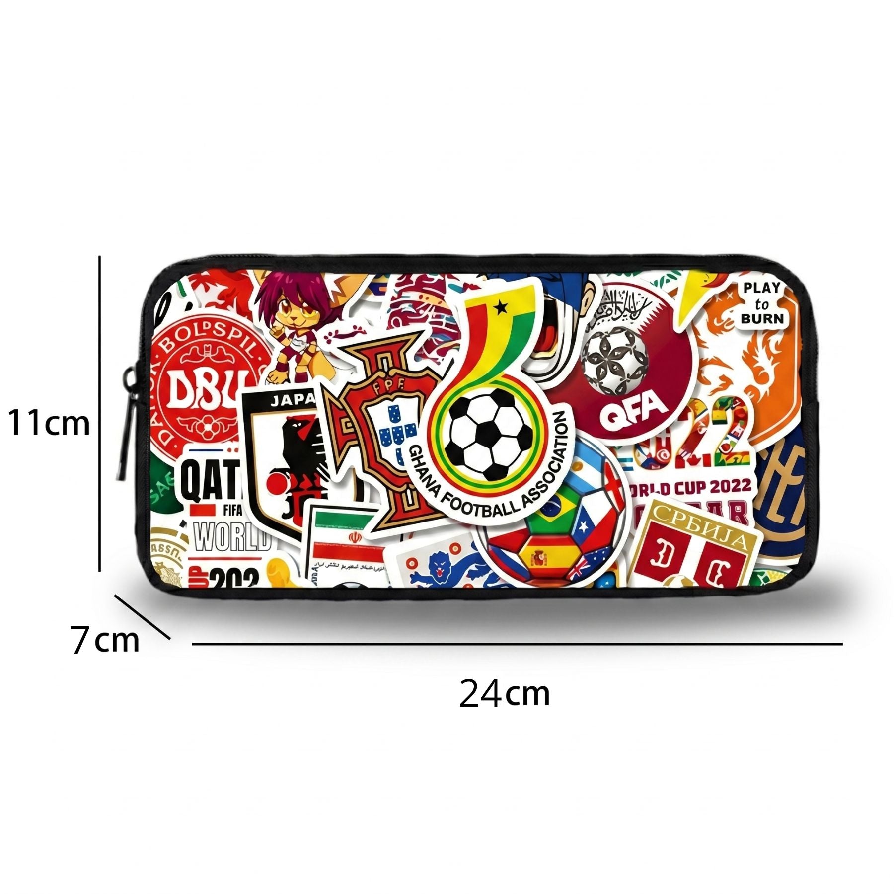 Sac à dos football coupe du monde | Ensemble 3 pièces (sac + bandoulière + trousse) | Tissu Oxford résistant