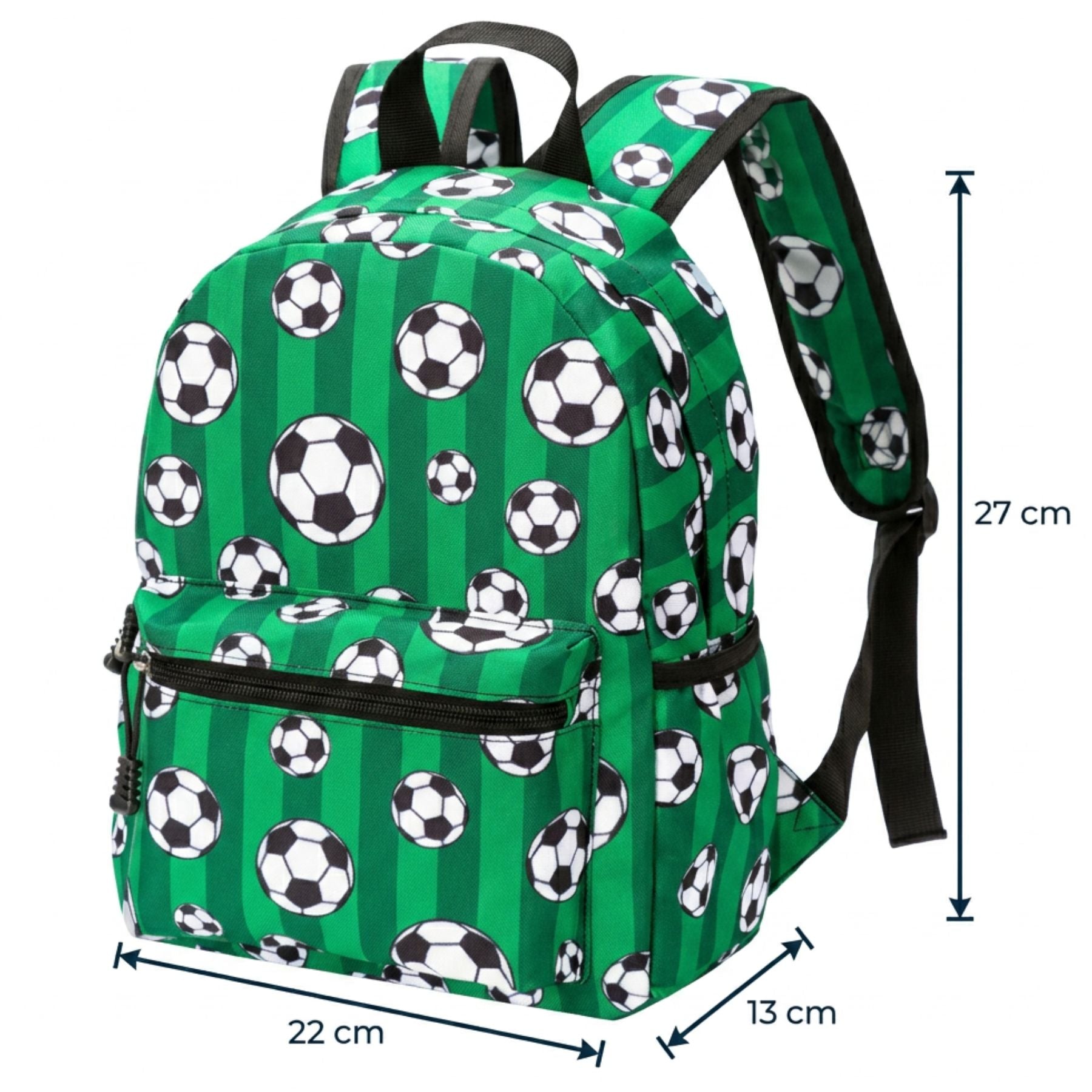 Sac à dos football vert | Tissu Oxford résistant | Léger et pratique | Port confortable