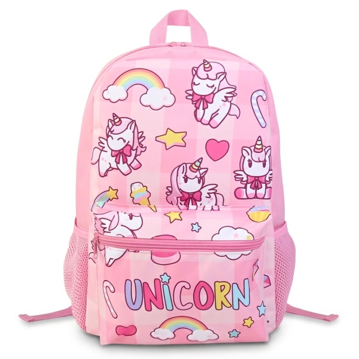 Sac à dos licorne rose pour enfant | Grande capacité | Polyester résistant | Style moderne