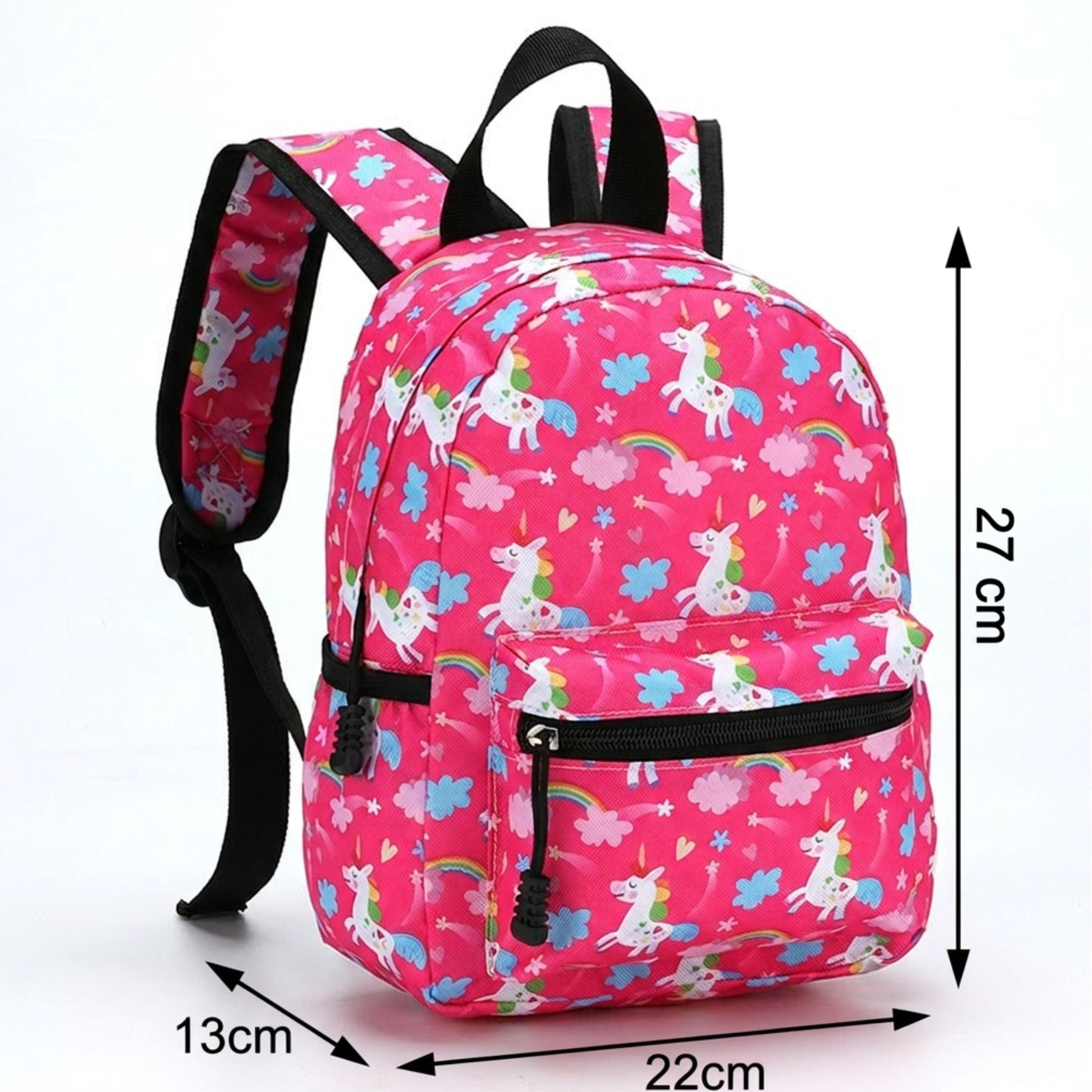 Sac à dos licorne rose vif | Tissu Oxford résistant | Port confortable