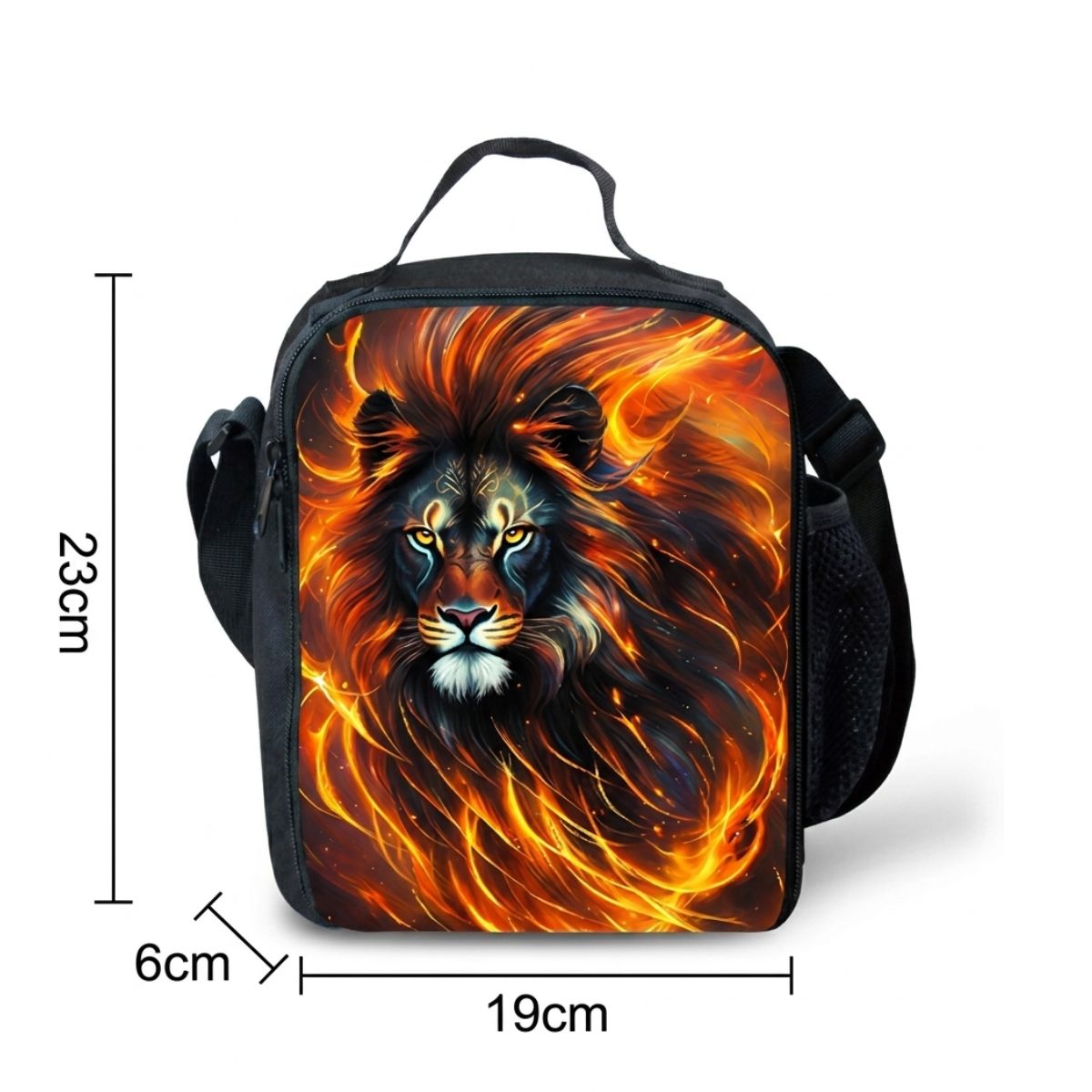 Sac à dos lion | Kit 3 pièces (sac + lunch bag + trousse) | Tissu Oxford