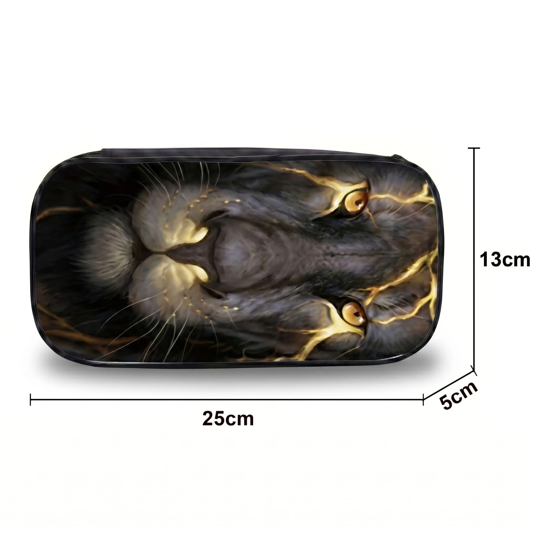 Sac à dos lion puissant | Ensemble 3 pièces (sac + bandoulière + trousse) | Nylon résistant