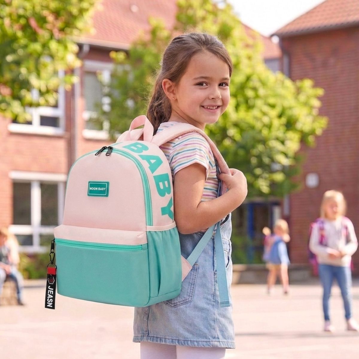 Sac à dos maternelle bicolore | Oxford résistant | Fermeture zippée | Confort quotidien