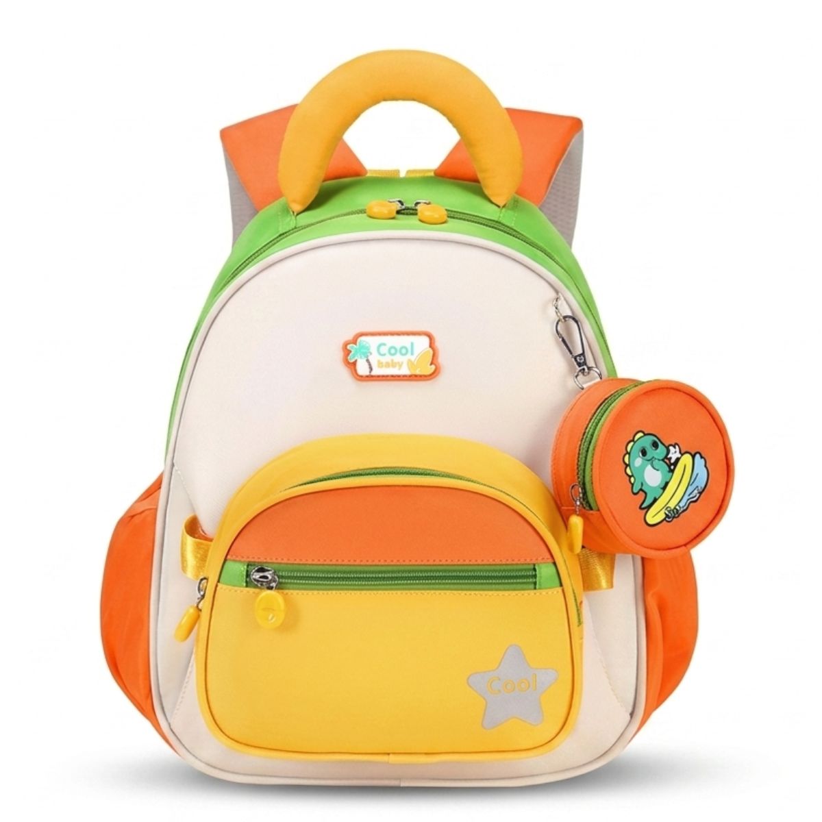 Sac à dos maternelle pastel | Pochette incluse | Tissu Oxford résistant | Transport facile