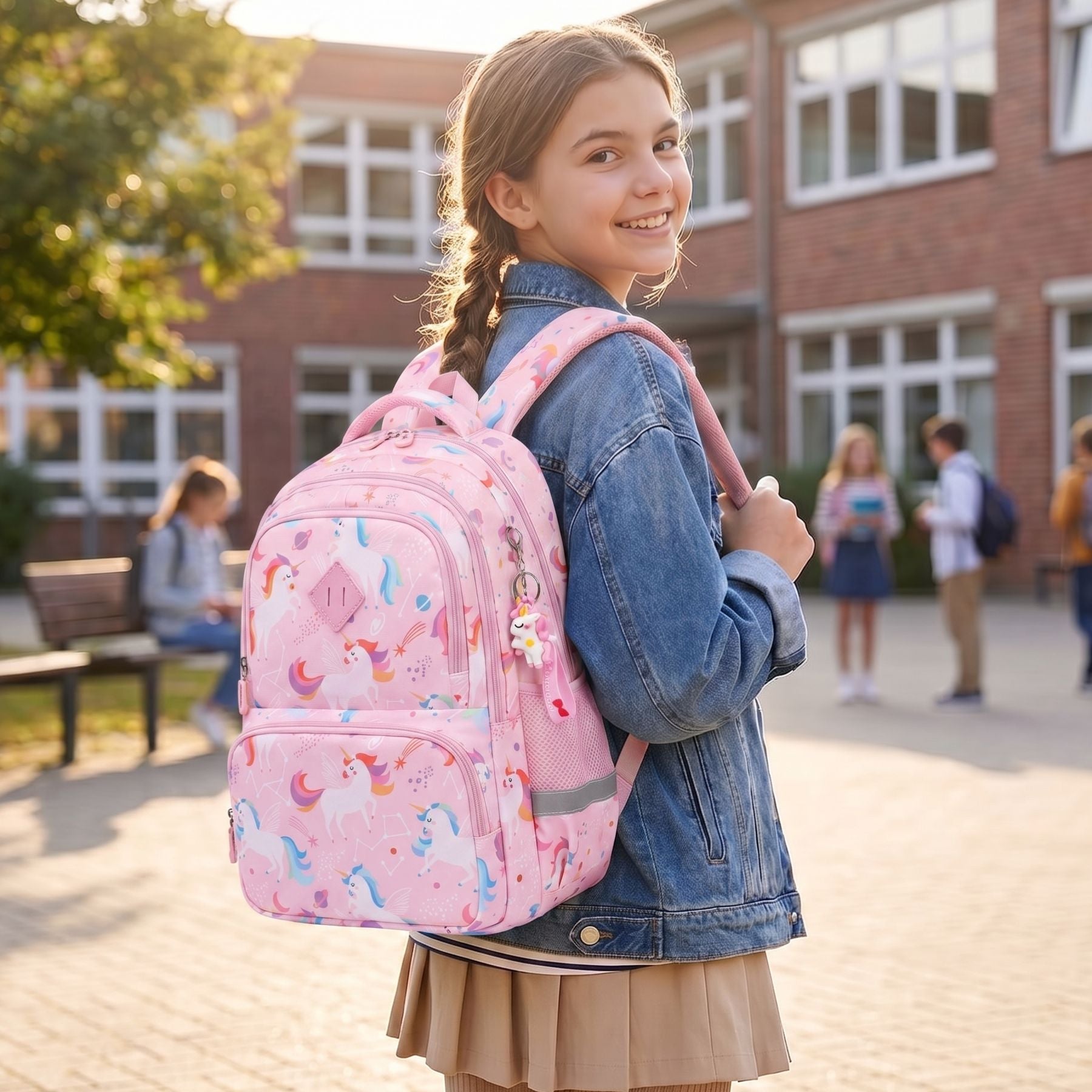 Sac à dos motif Licorne | Grande capacité | Oxford résistant | Bretelles confortables