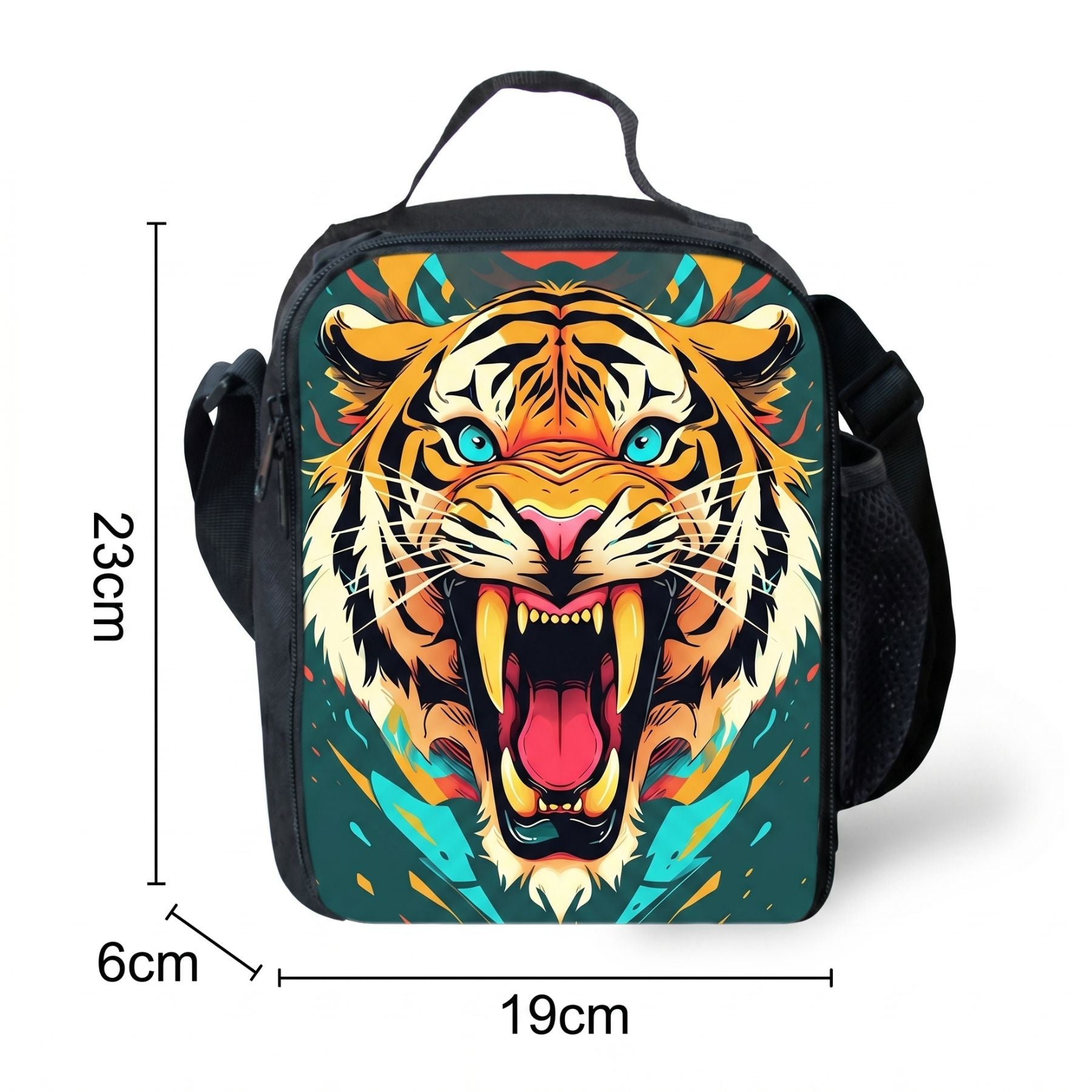 Sac à dos motif tigre | Ensemble 3 pièces (sac + lunch bag + trousse) | Oxford résistant | Idéal pour l’école