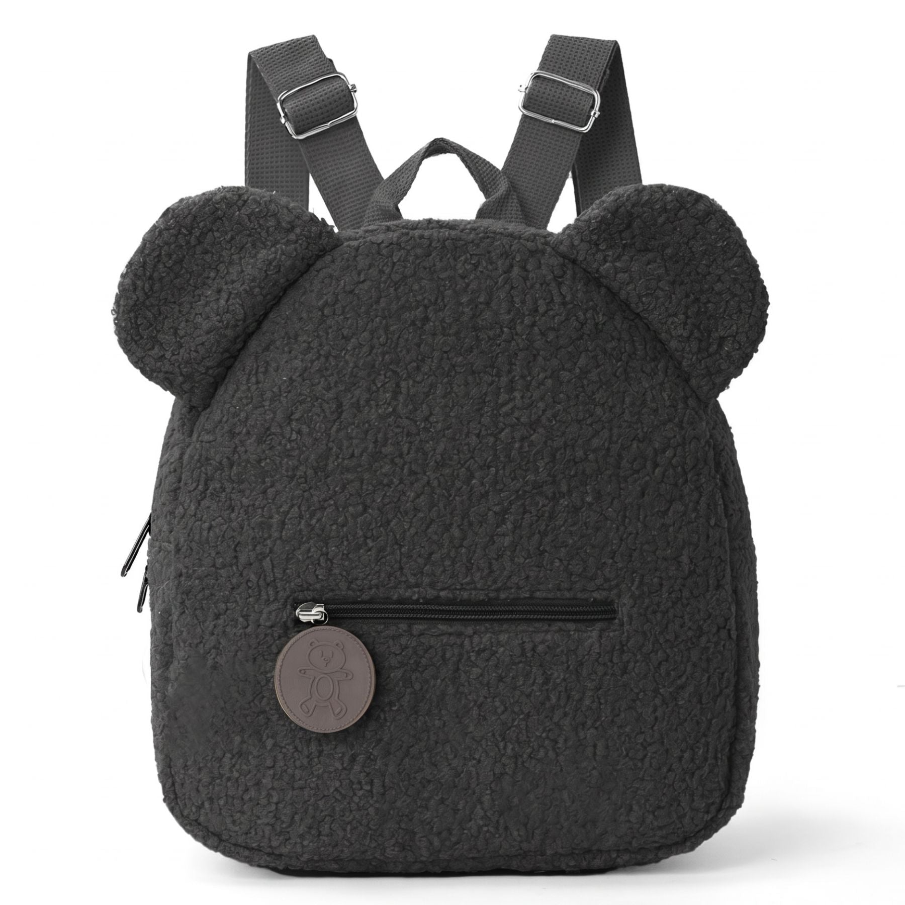 Sac à dos oreilles ourson pour fille | Bretelles confortables | Tissu peluche doux | Idéal maternelle