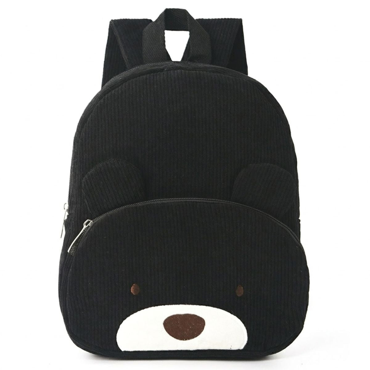 Sac à dos ourson maternelle | Compartiment zippé | Velours anti-usure