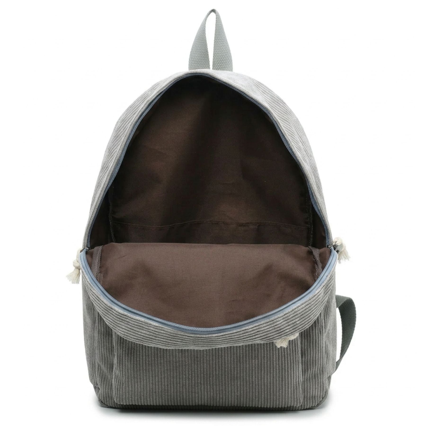 Sac à dos personnalisé en velours côtelé | Prénom en corde | Grande capacité | Style tendance