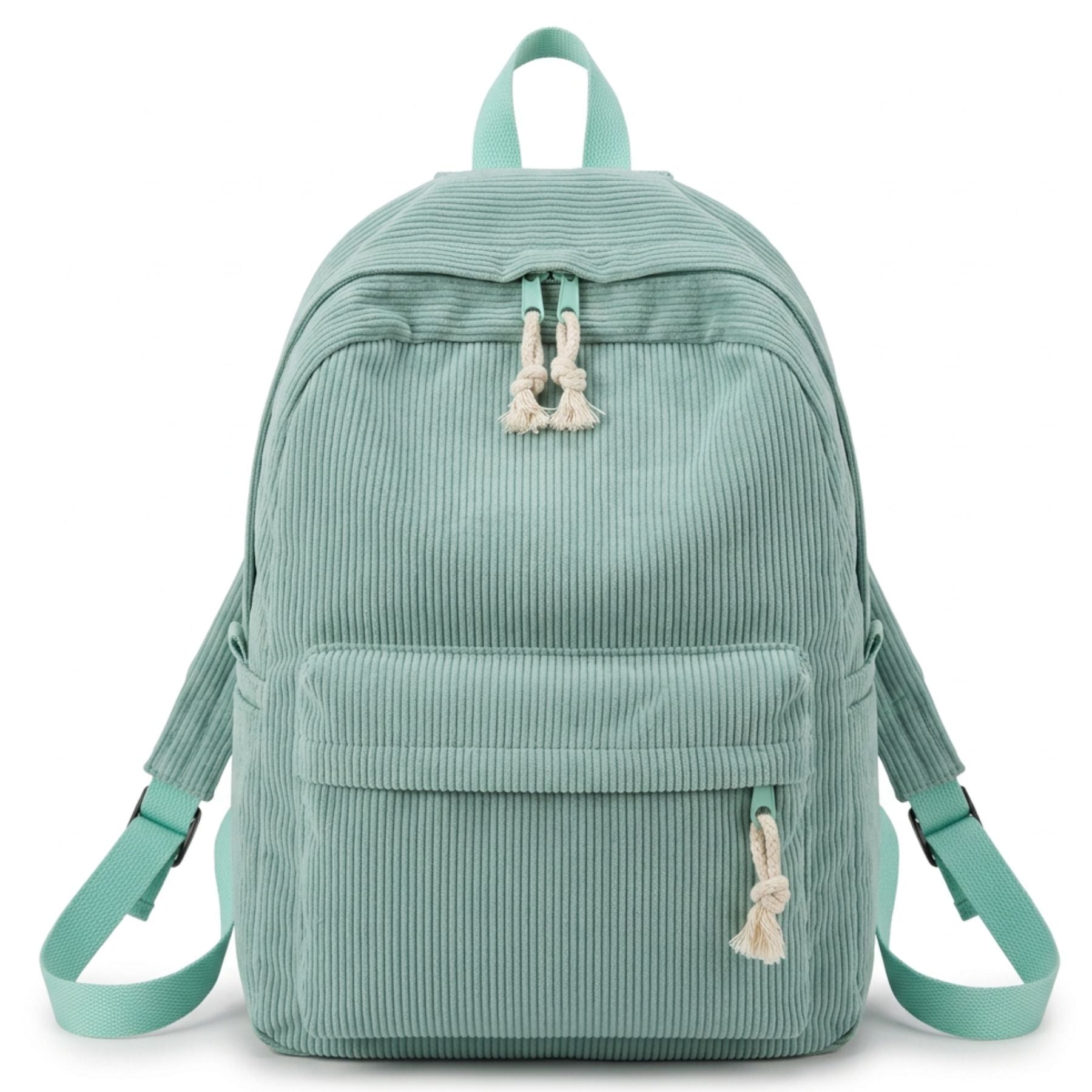 Sac à dos personnalisé en velours côtelé | Prénom en corde | Grande capacité | Style tendance