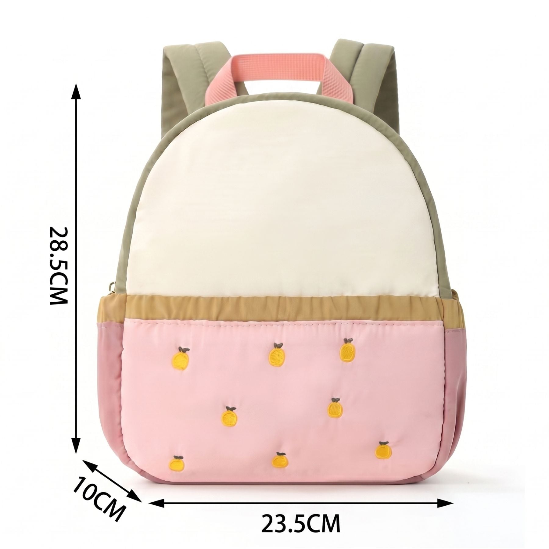 Sac à dos pommes brodées pour maternelle | Polyester résistant | Style kawaii