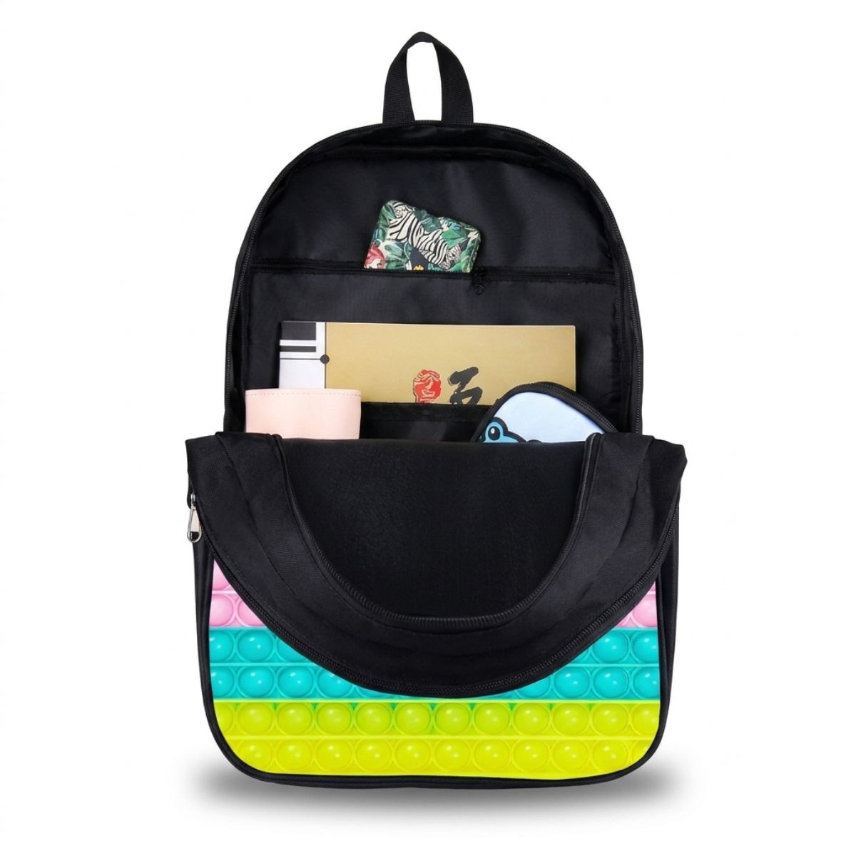 Sac à dos pop it | Ensemble 3 pièces (sac + lunch bag + trousse) | Oxford résistant