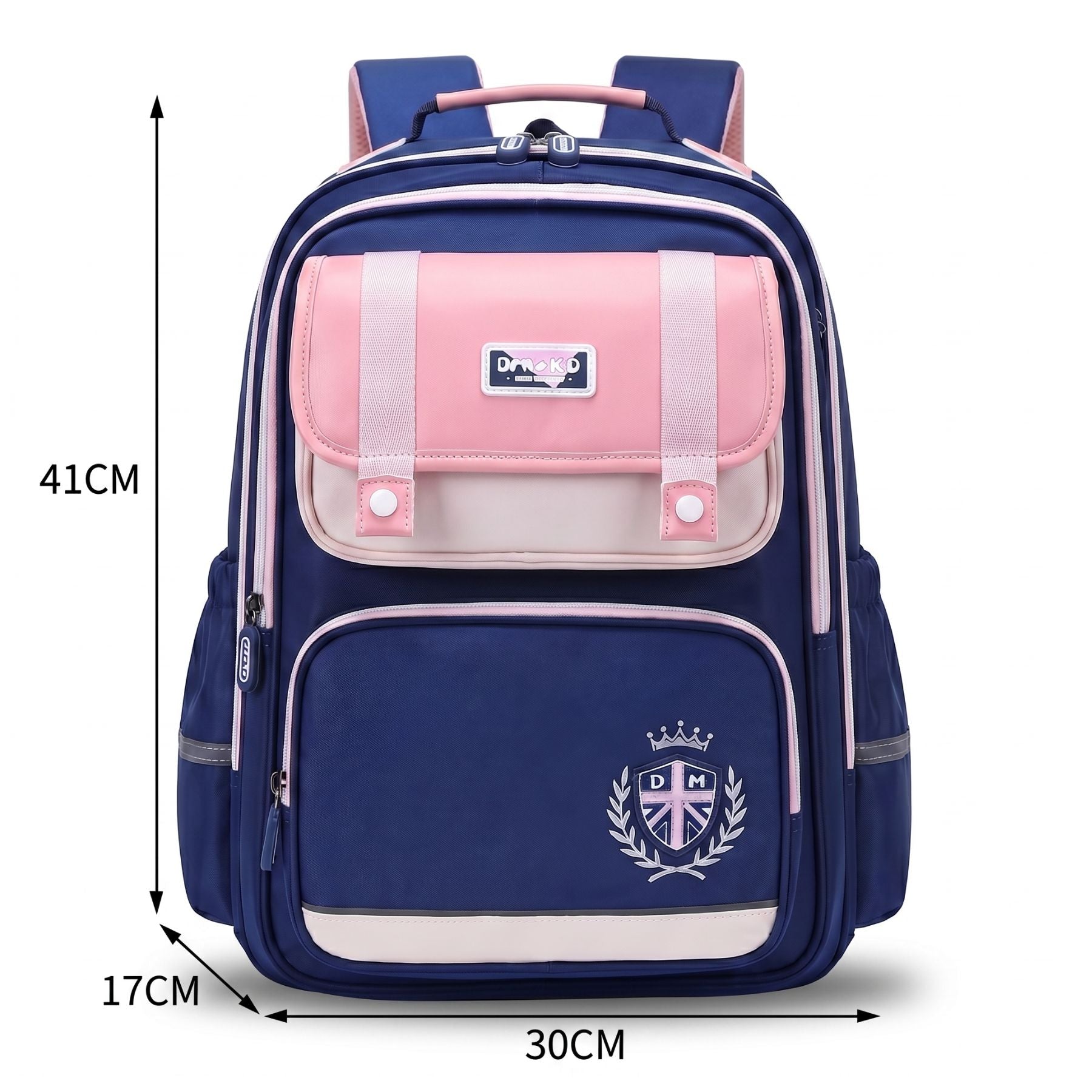 Sac à dos scolaire bleu et rose pastel | Grande capacité | Tissu Oxford imperméable | Port confortable