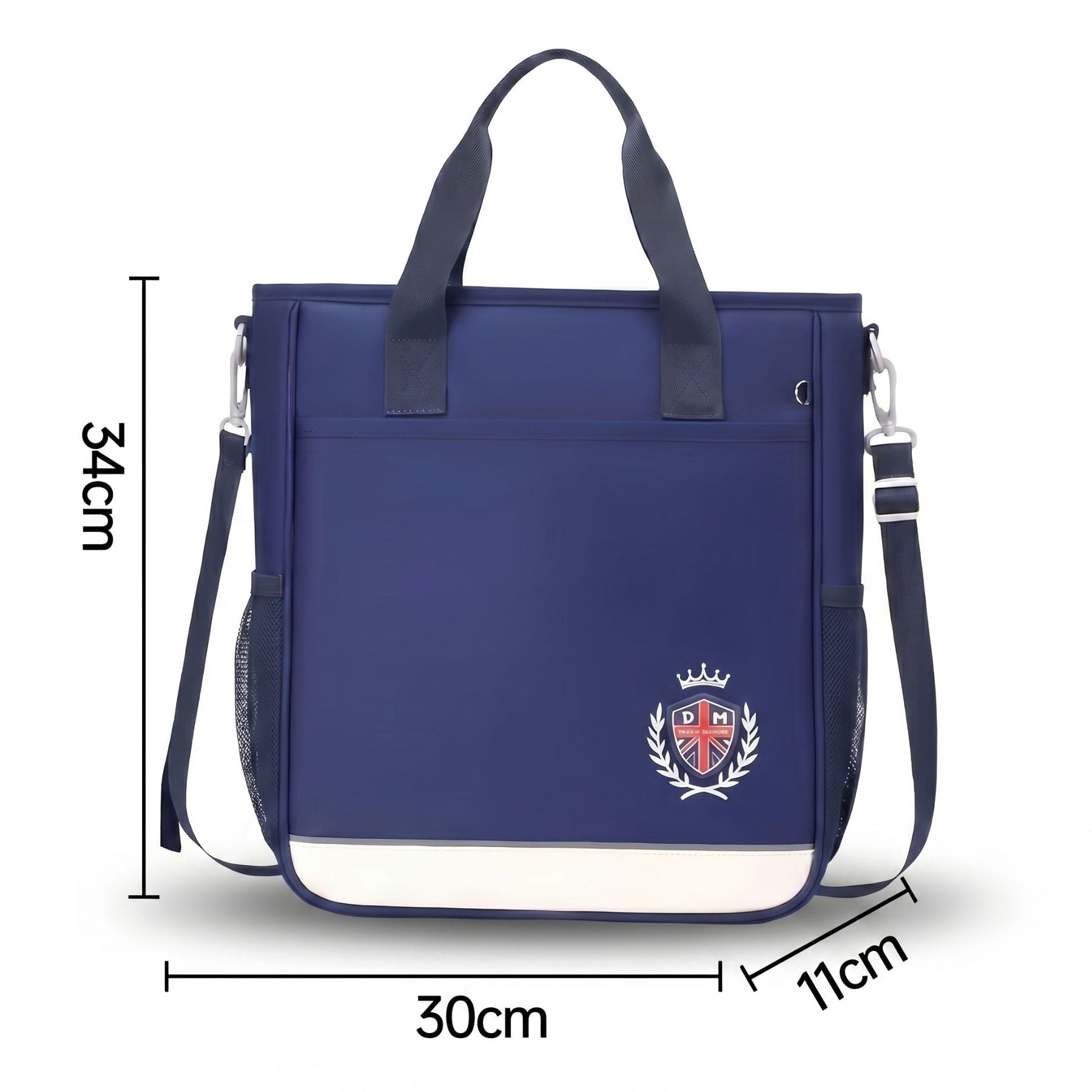 Sac à dos scolaire bleu et rouge | Ensemble 3 pièces (sac + petit sac bandoulière + trousse) | Tissu Oxford résistant