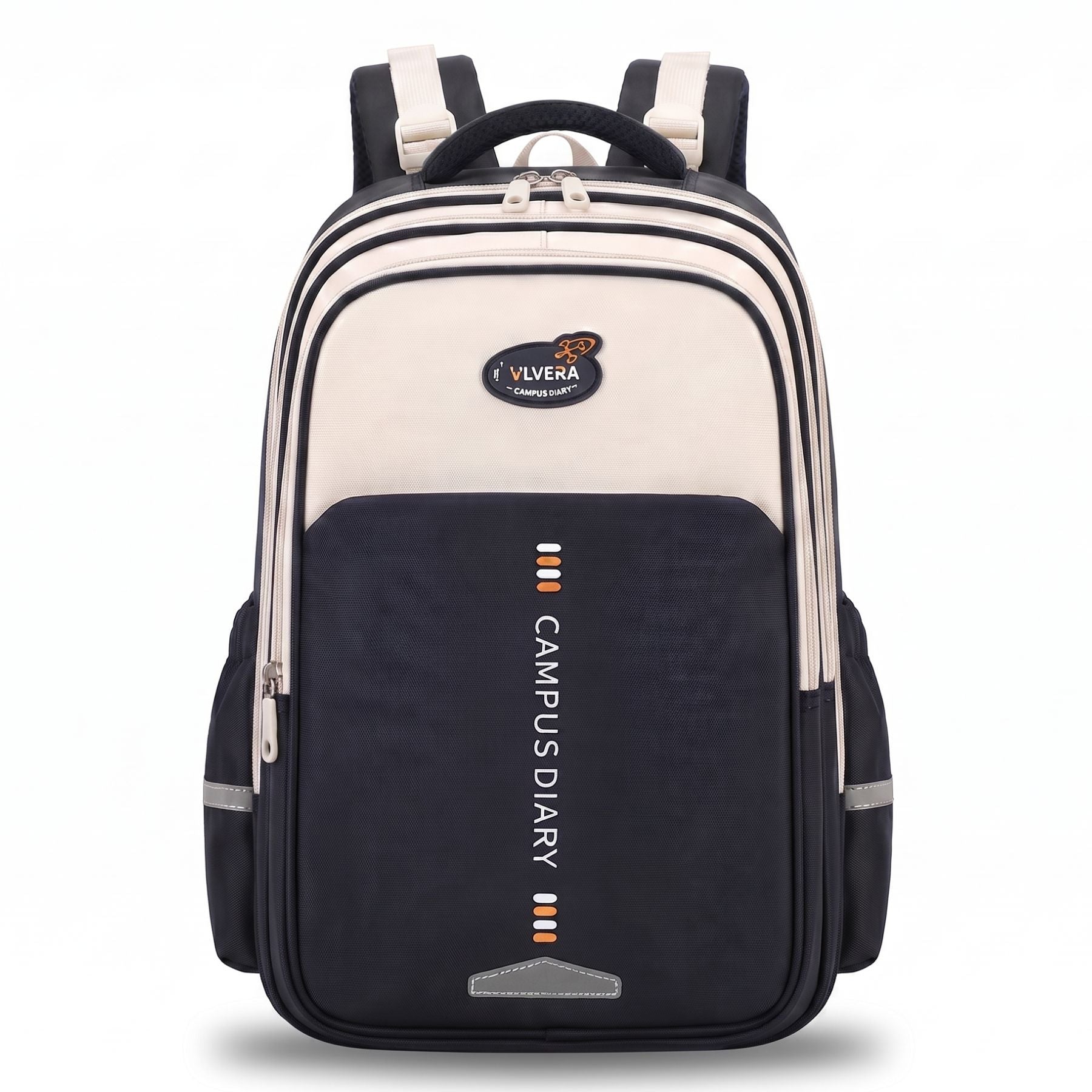 Sac à dos scolaire noir | Grande capacité | Tissu Oxford résistant | Port confortable