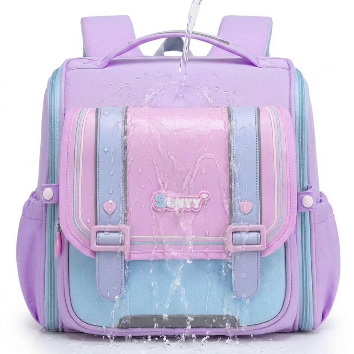 Sac à dos scolaire preppy | Compartiments spacieux | Oxford imperméable