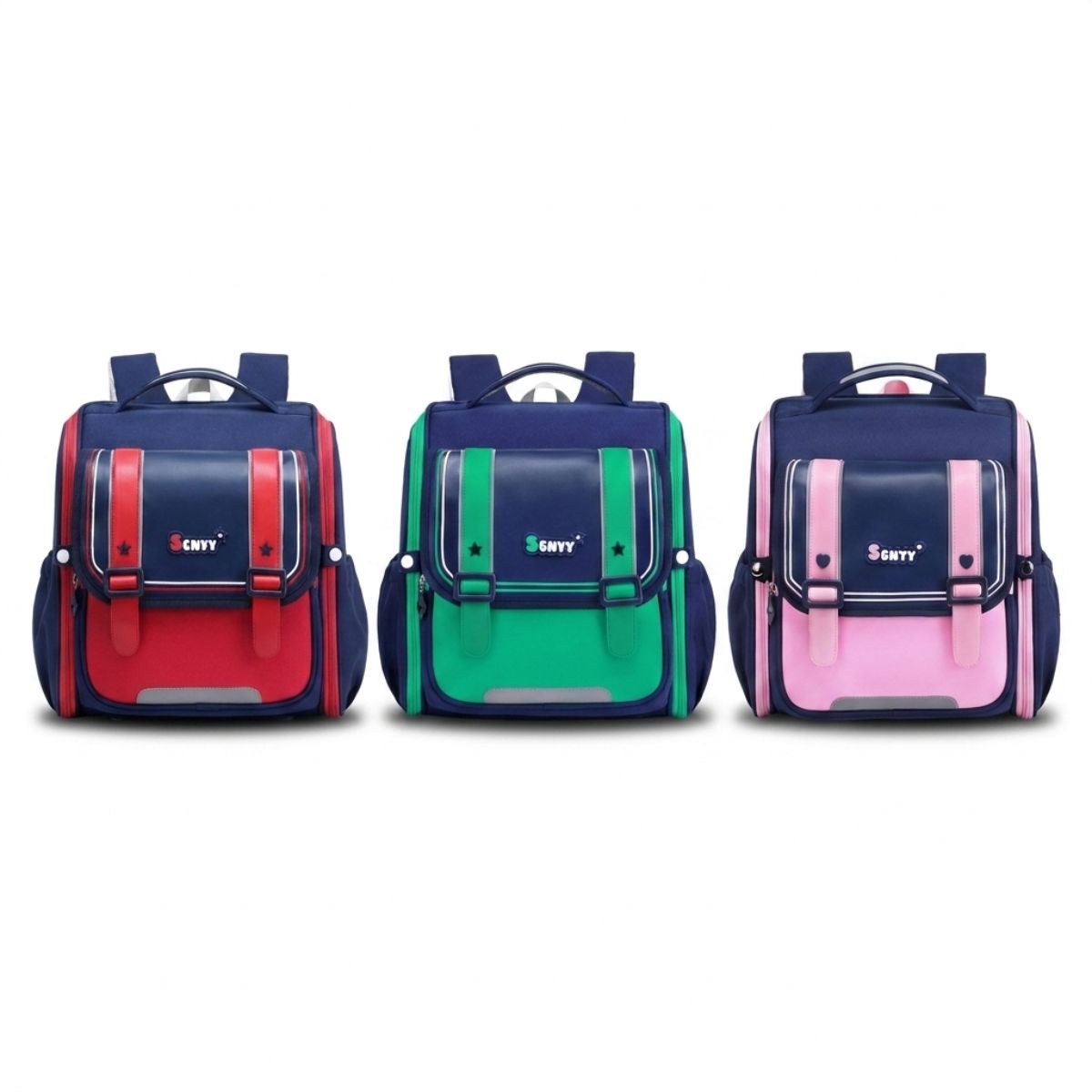 Sac à dos scolaire preppy | Compartiments spacieux | Oxford imperméable