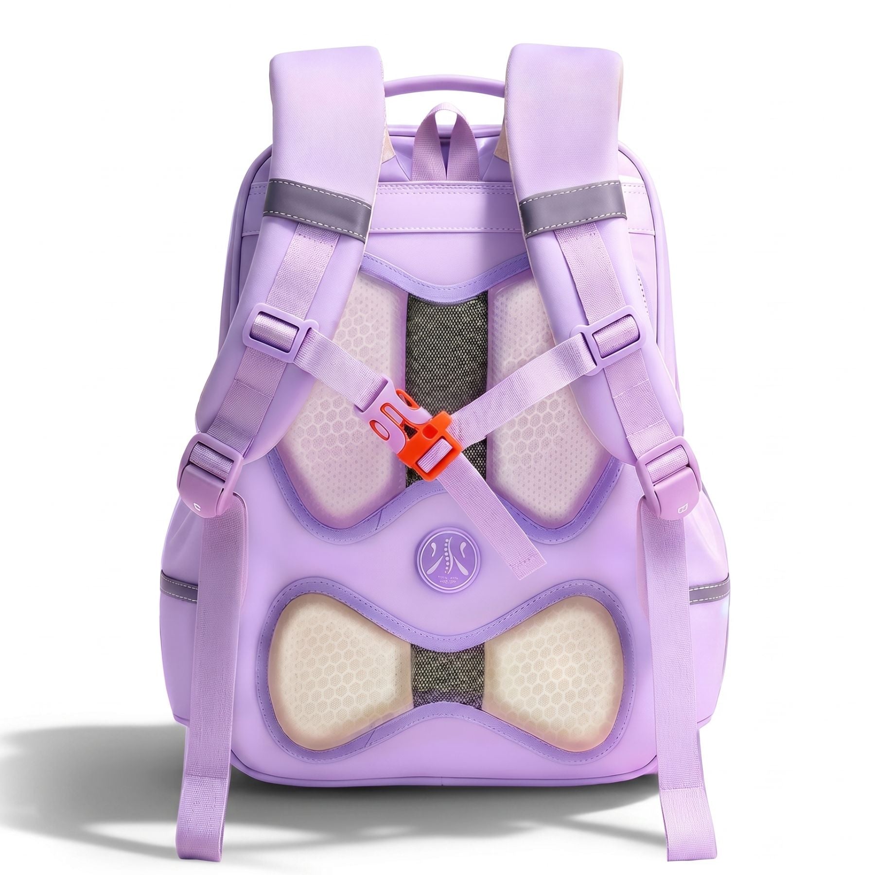 Sac à dos scolaire violet pour fille | Grande capacité | Tissu Oxford imperméable | Port confortable