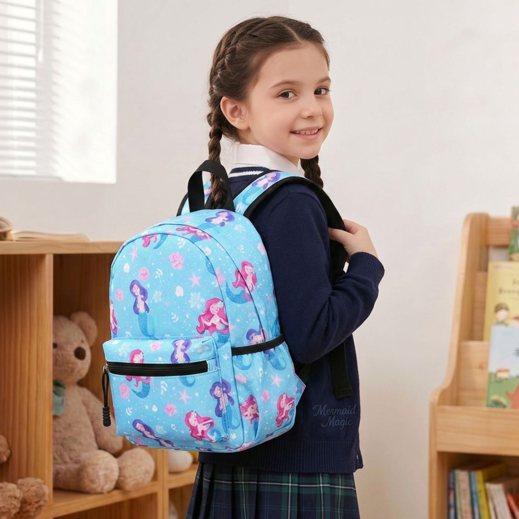 Sac à dos sirène enchantée | Tissu Oxford résistant | Port confortable