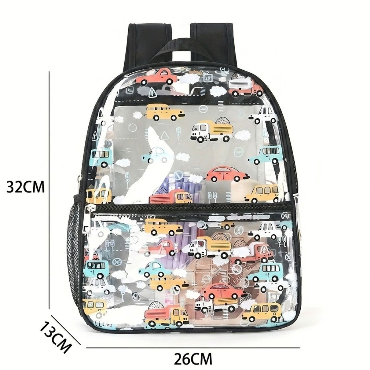Sac à dos transparent voiture | Grande capacité | PVC imperméable