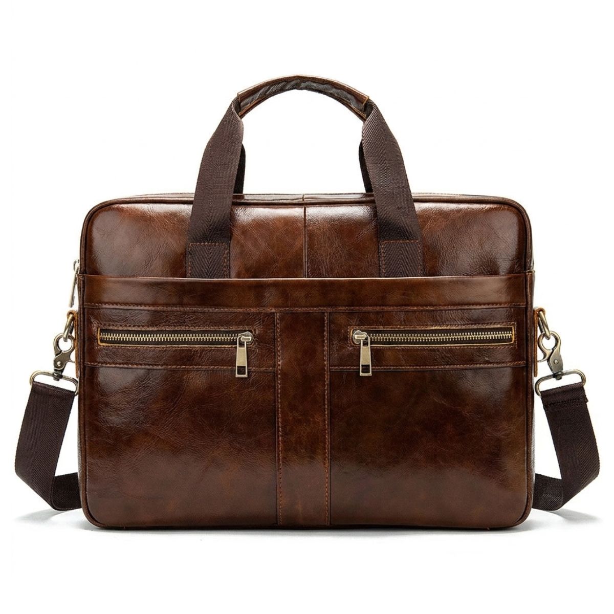 Sac ordinateur bandoulière | Compartiments multiples | Cuir résistant