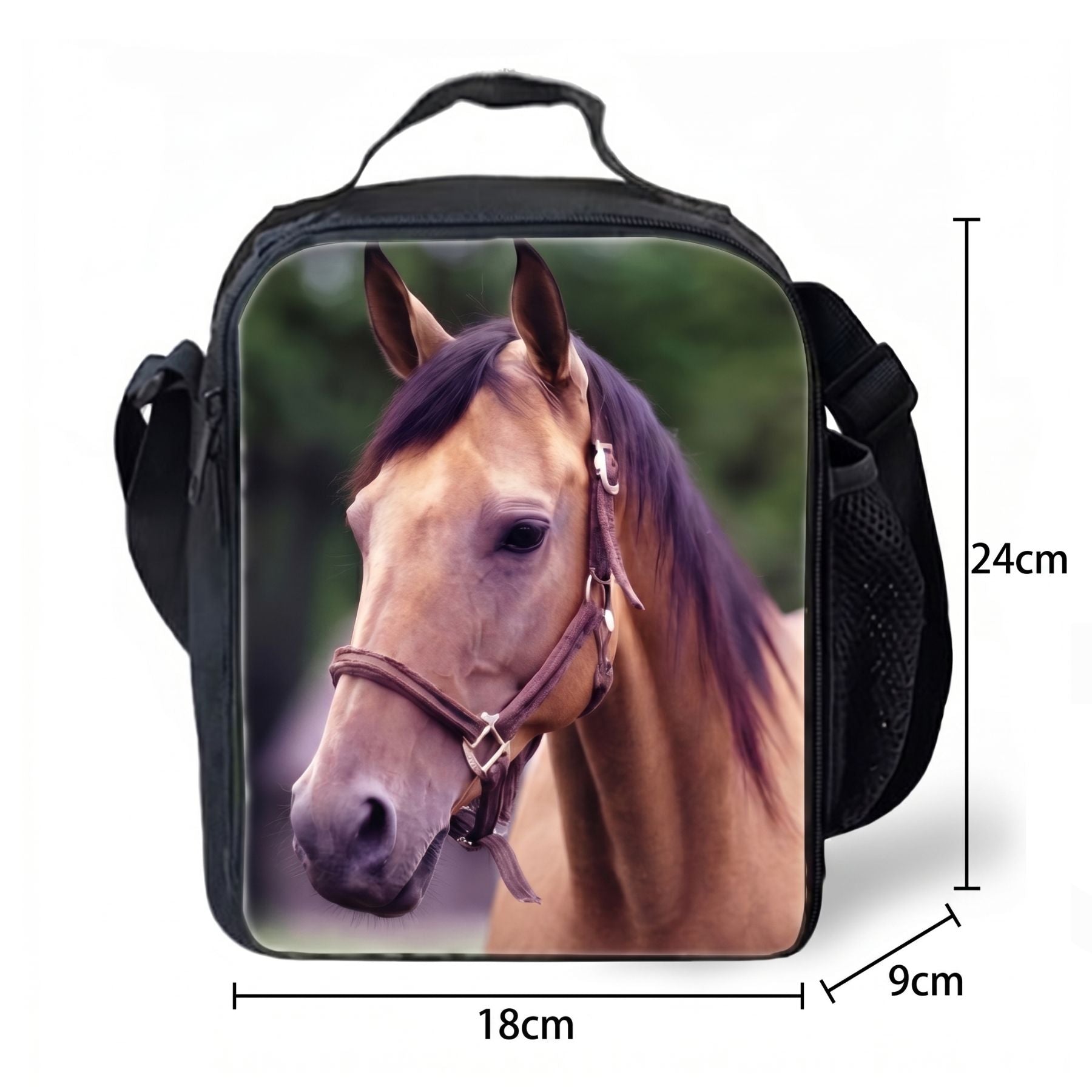 Sac scolaire Cheval | Kit 3 pièces (Sac + lunch bag + trousse) | Polyester résistant