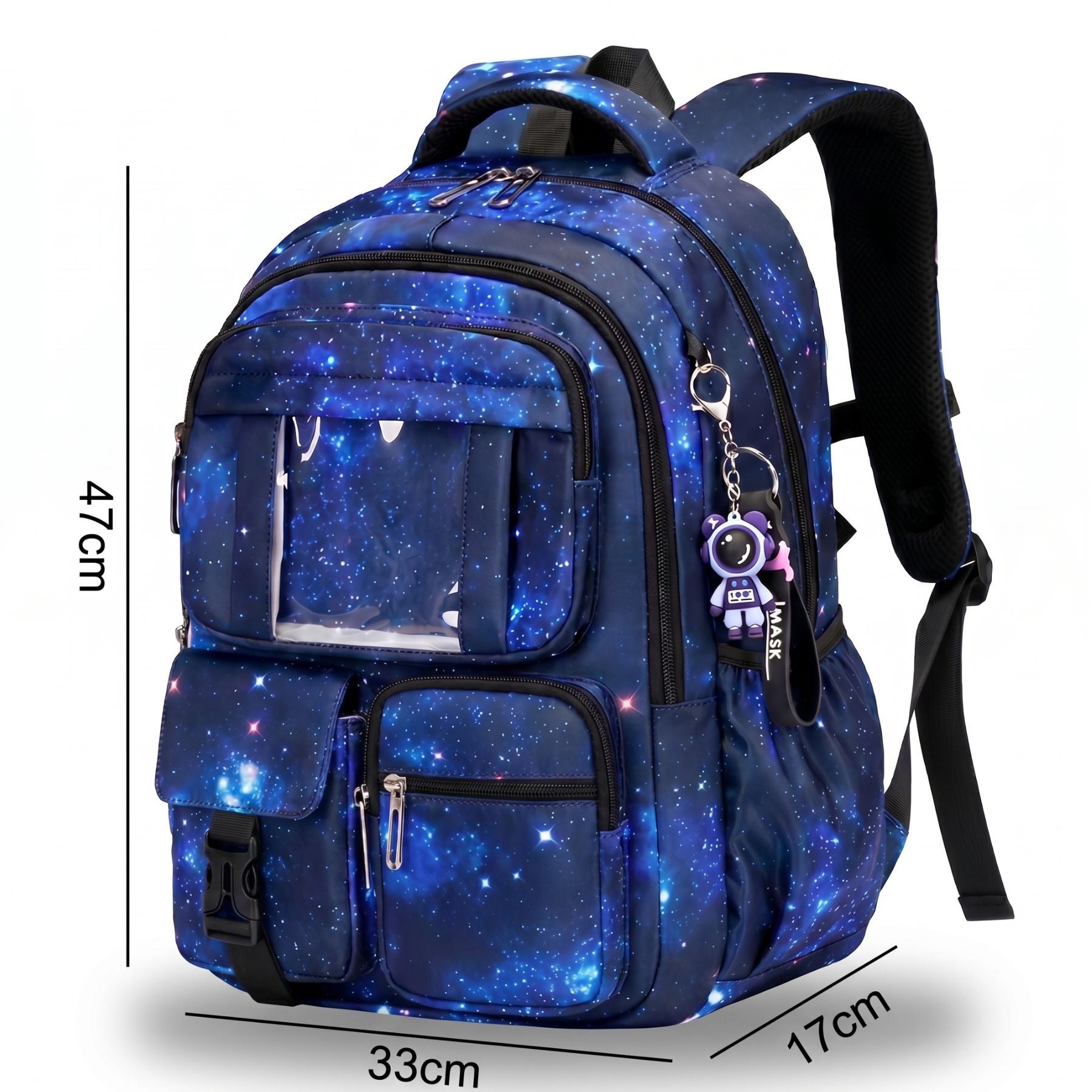 Sac scolaire Galaxie Brillante | Grande capacité | Oxford résistant | Style spatial