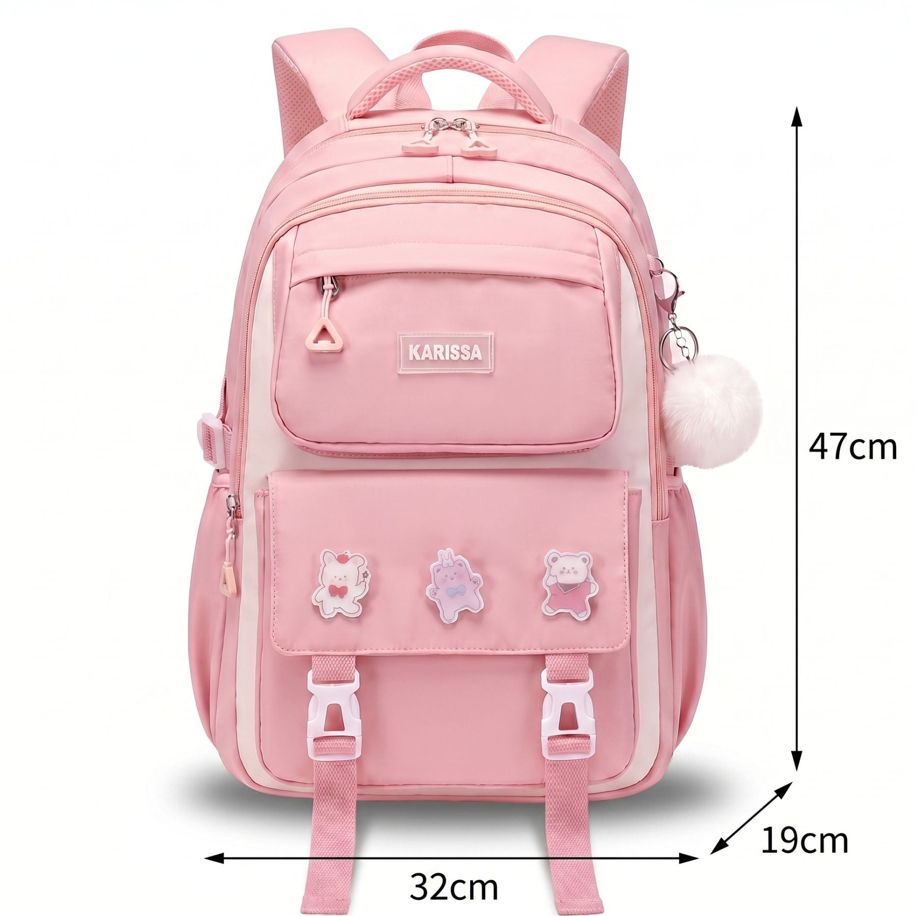 Sac scolaire Kawaii KARISSA | Grande capacité | Oxford résistant | Bretelles confortables