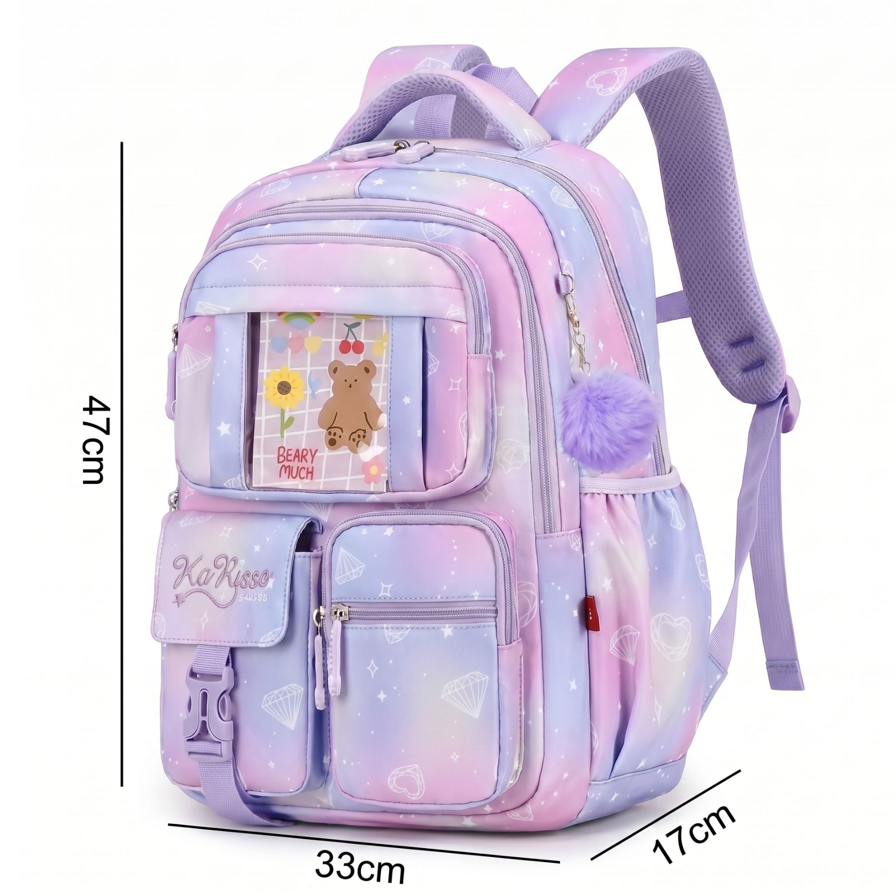 Sac scolaire Princesse Effet Brillant | Grande capacité | Oxford résistant | Style kawaii