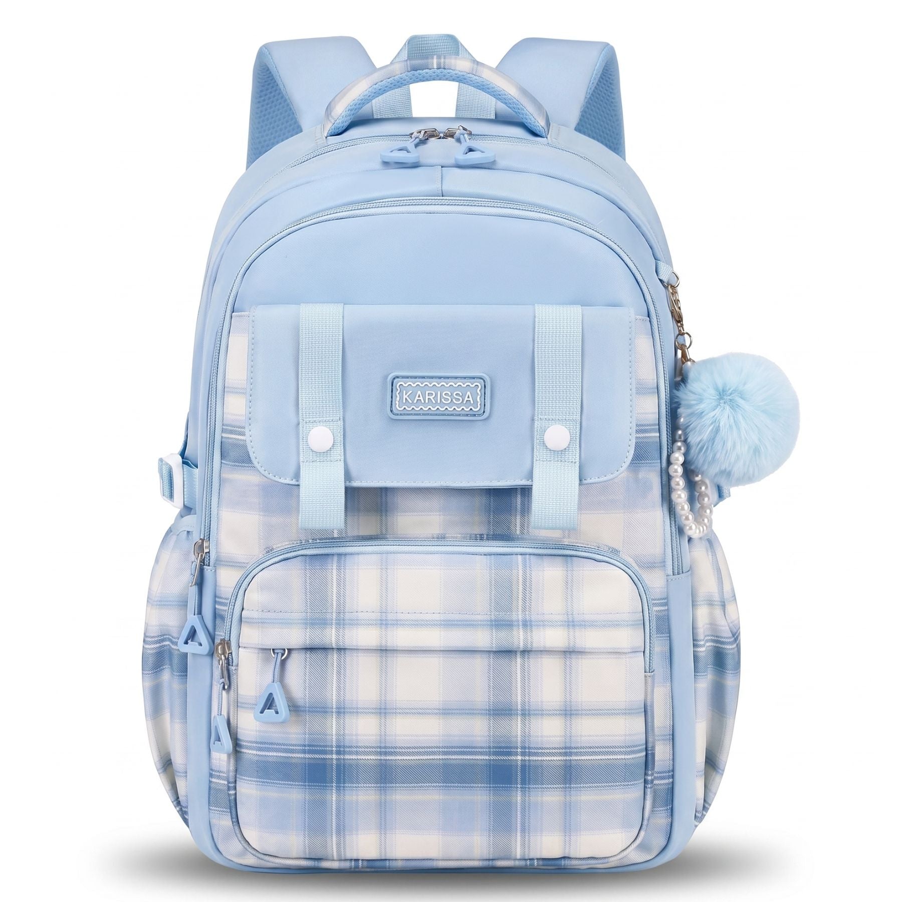 Sac scolaire Princesse à Carreaux | Grande capacité | Oxford résistant